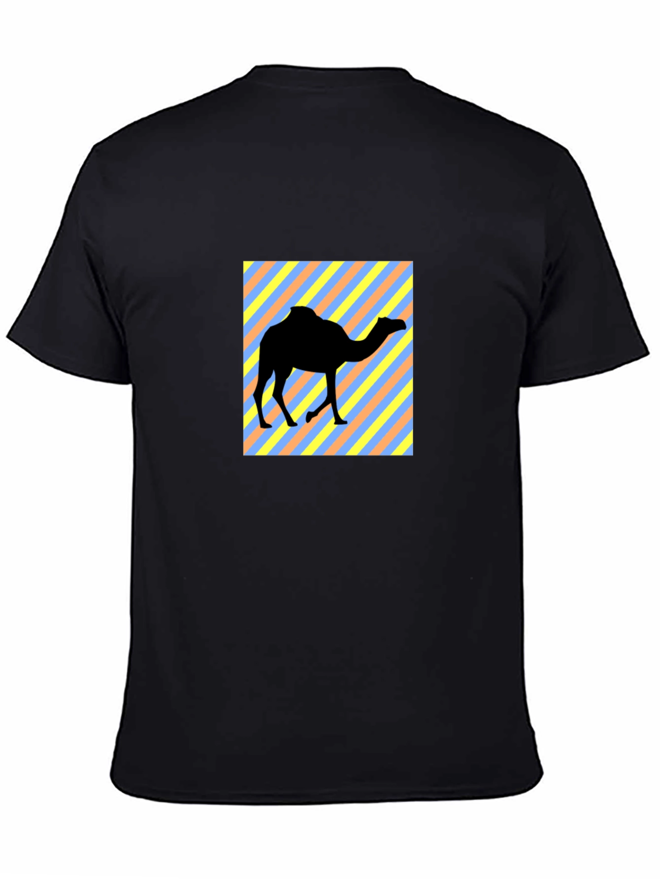Trendy Camel Graphic Tee - Black