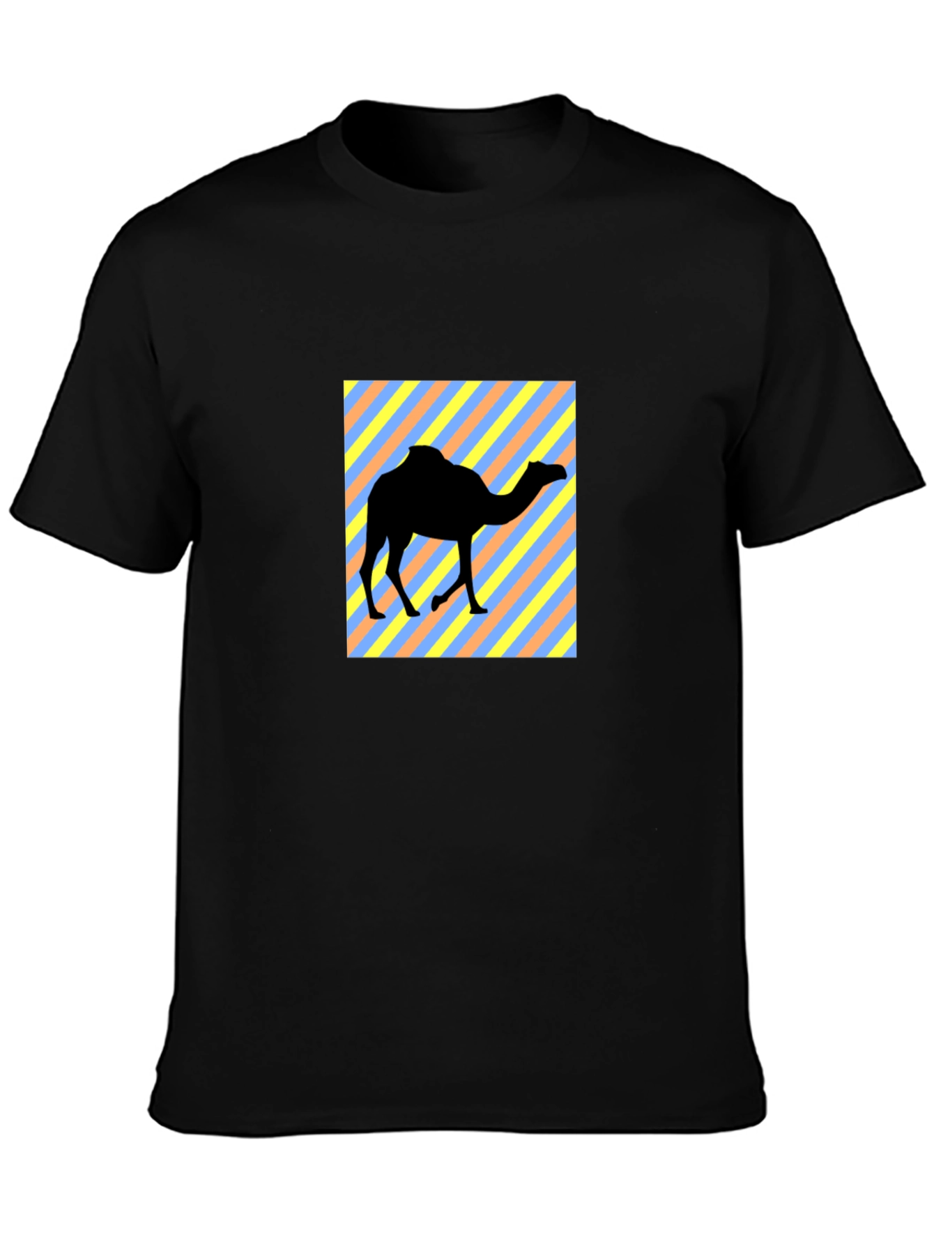 Trendy Camel Graphic Tee - Black