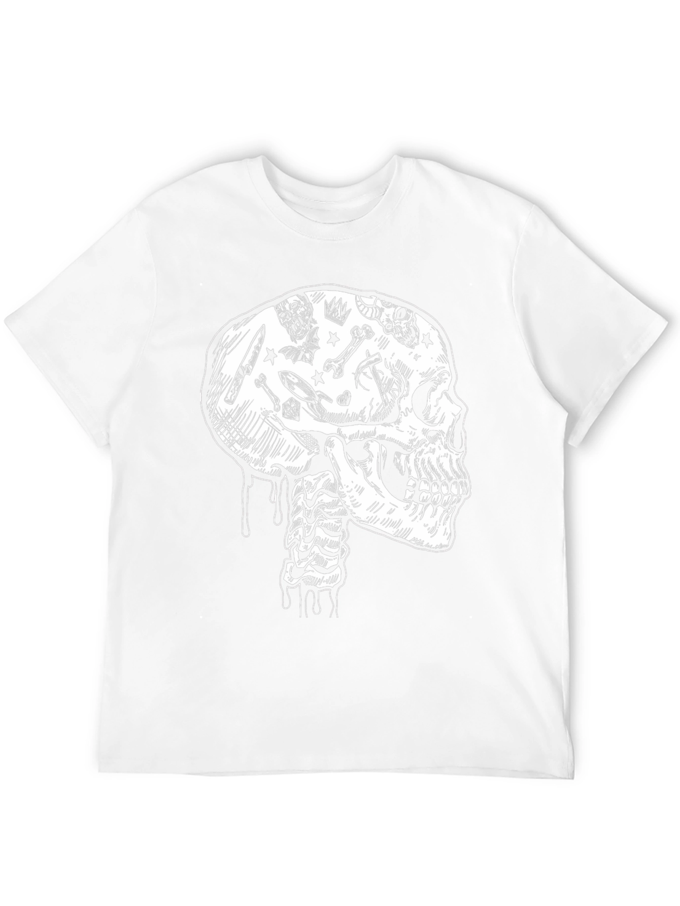 Skull & Bones Graphic Print Black T-Shirt