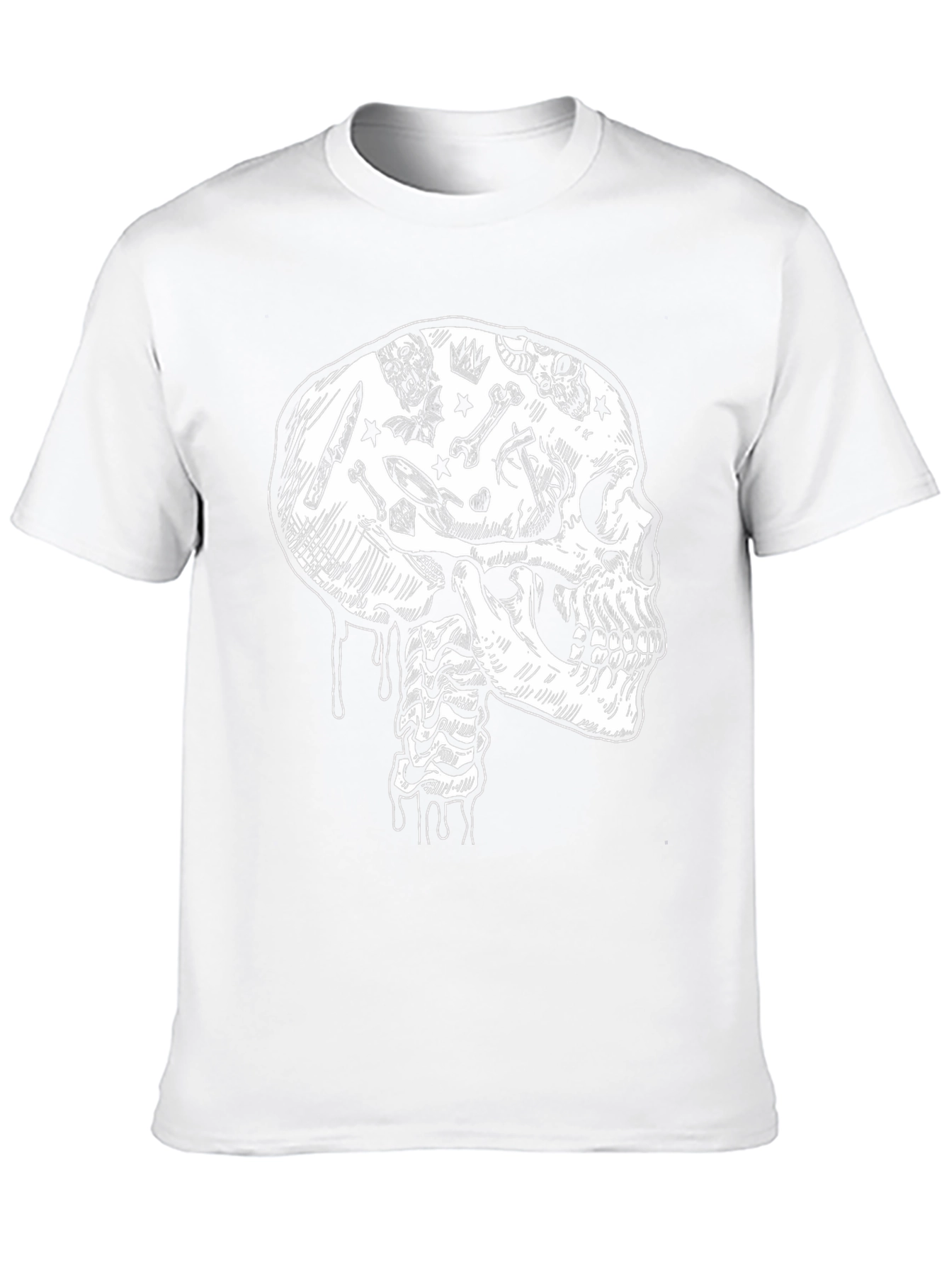 Skull & Bones Graphic Print Black T-Shirt
