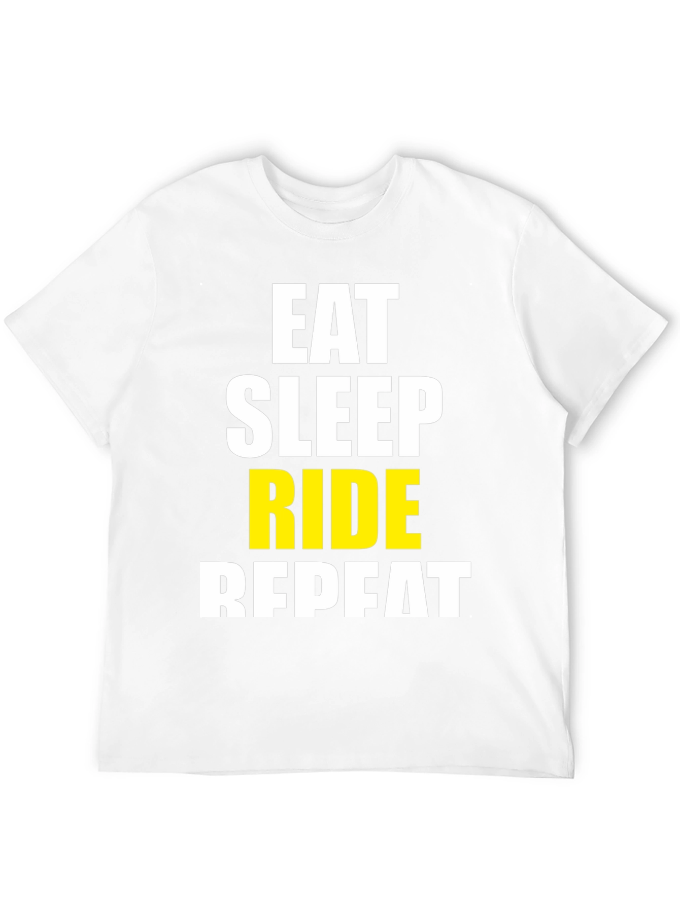 Eat Sleep Ride Repeat Black Graphic T-Shirt