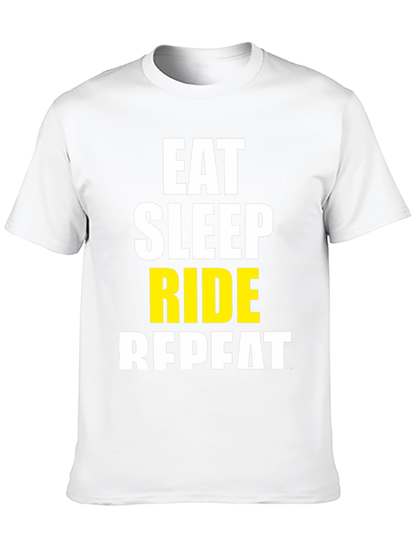 Eat Sleep Ride Repeat Black Graphic T-Shirt