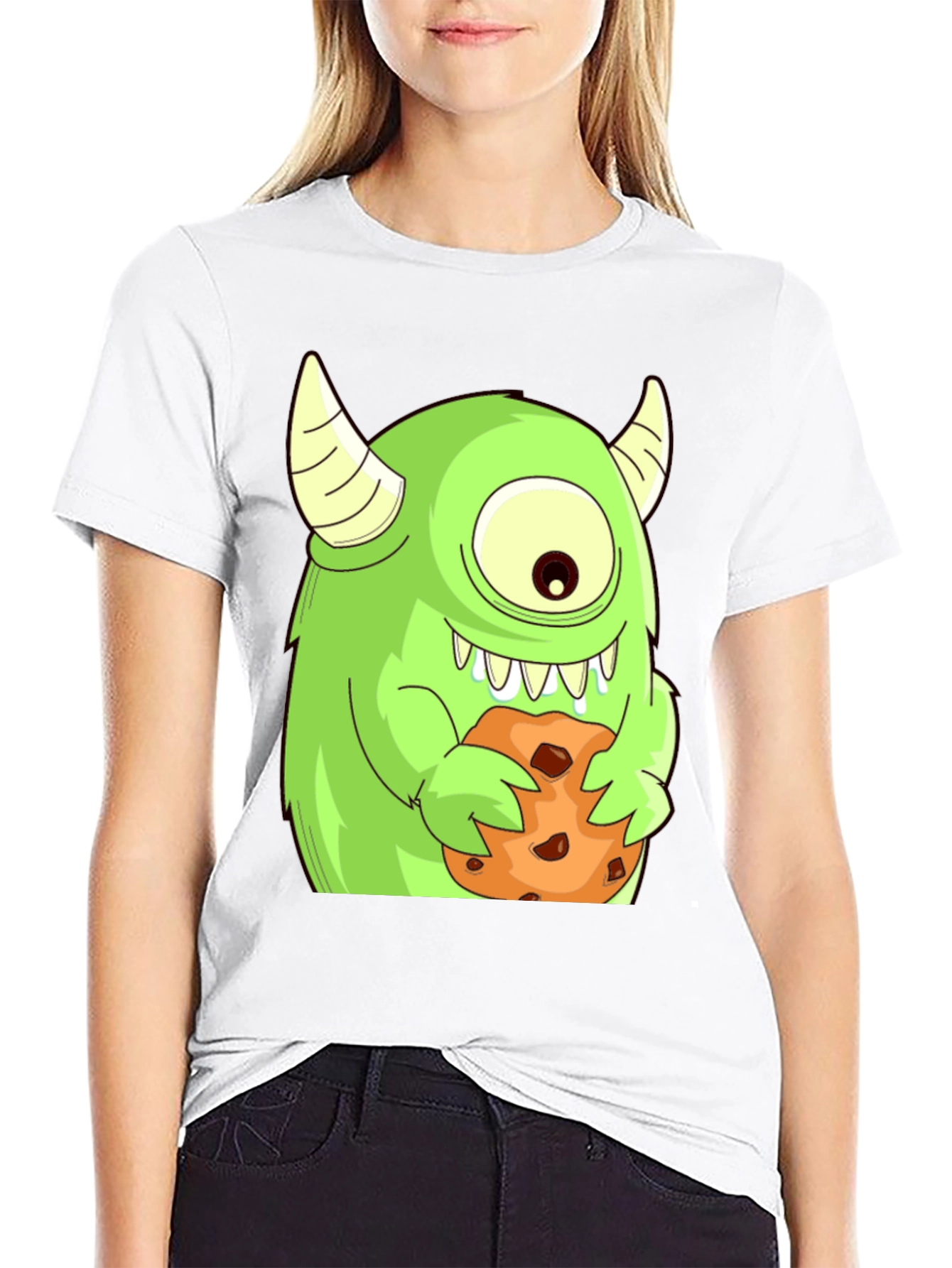 Monster Cookie T-Shirt - One-Eyed Green Monster