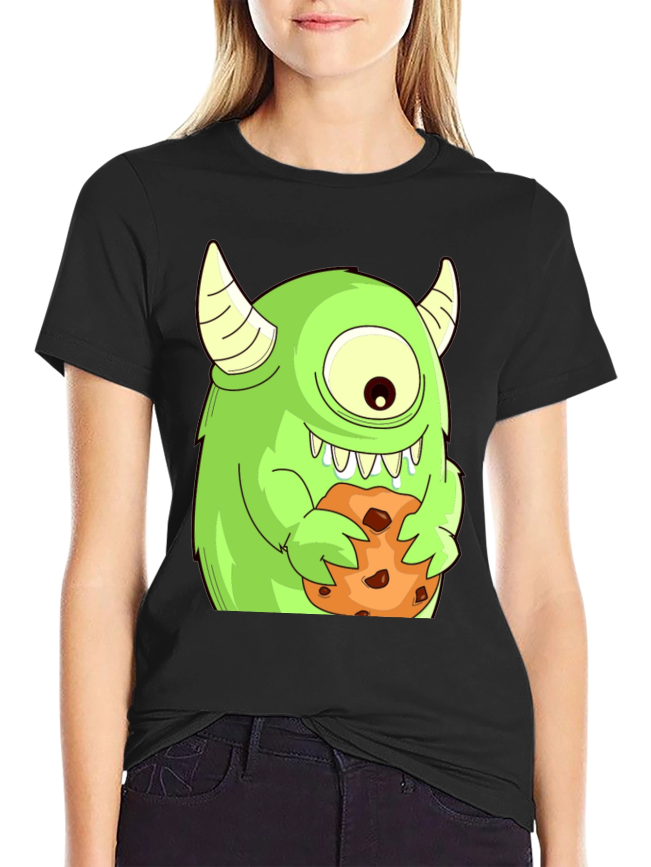 Monster Cookie T-Shirt - One-Eyed Green Monster
