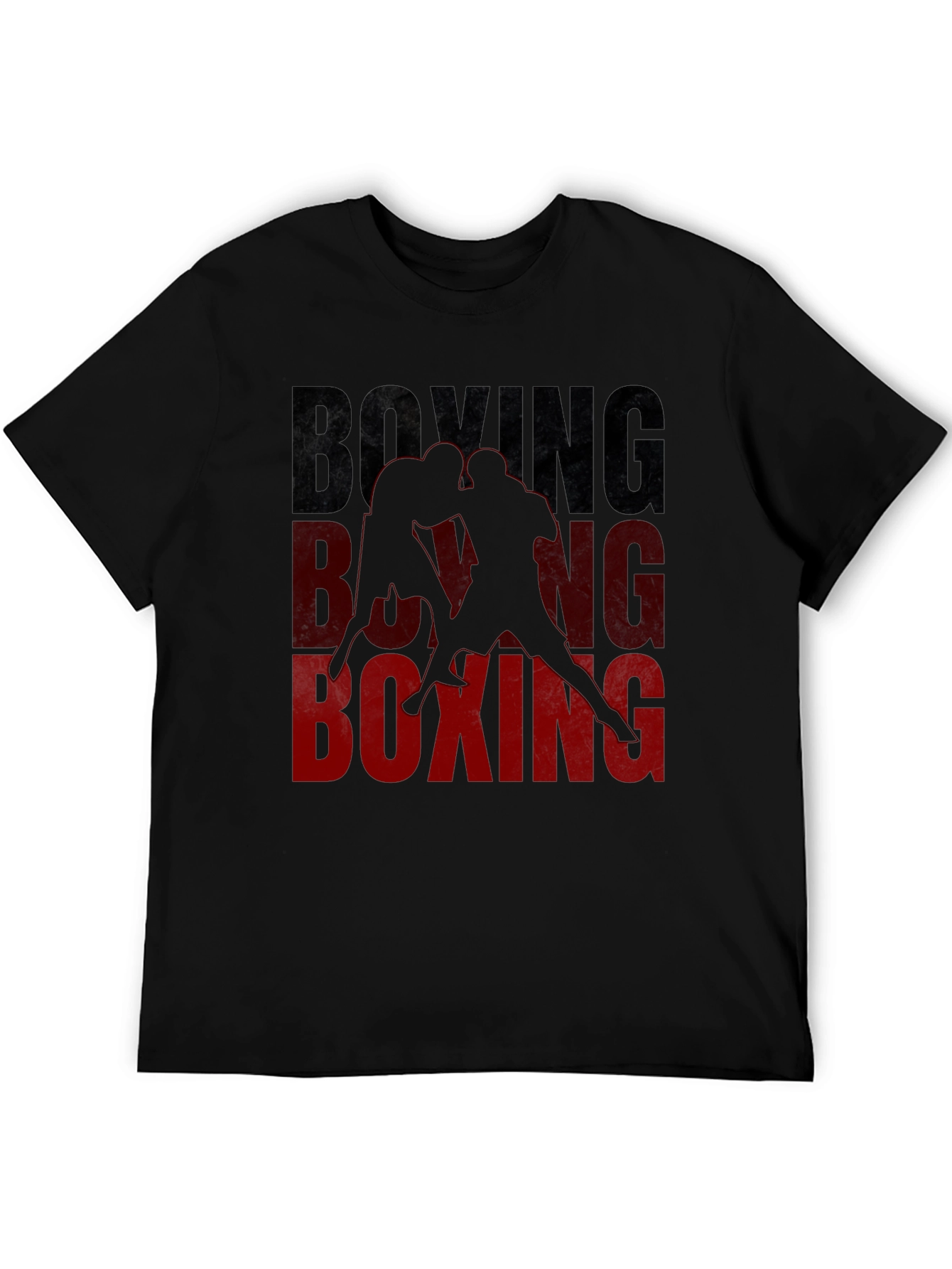Boxing Graphic Print Black T-Shirt