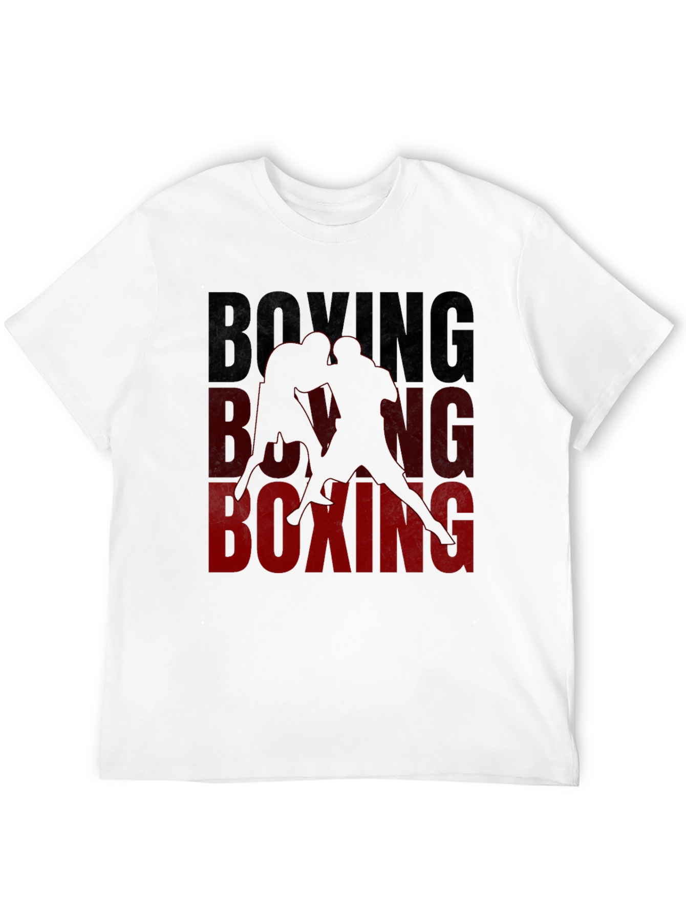 Boxing Graphic Print Black T-Shirt