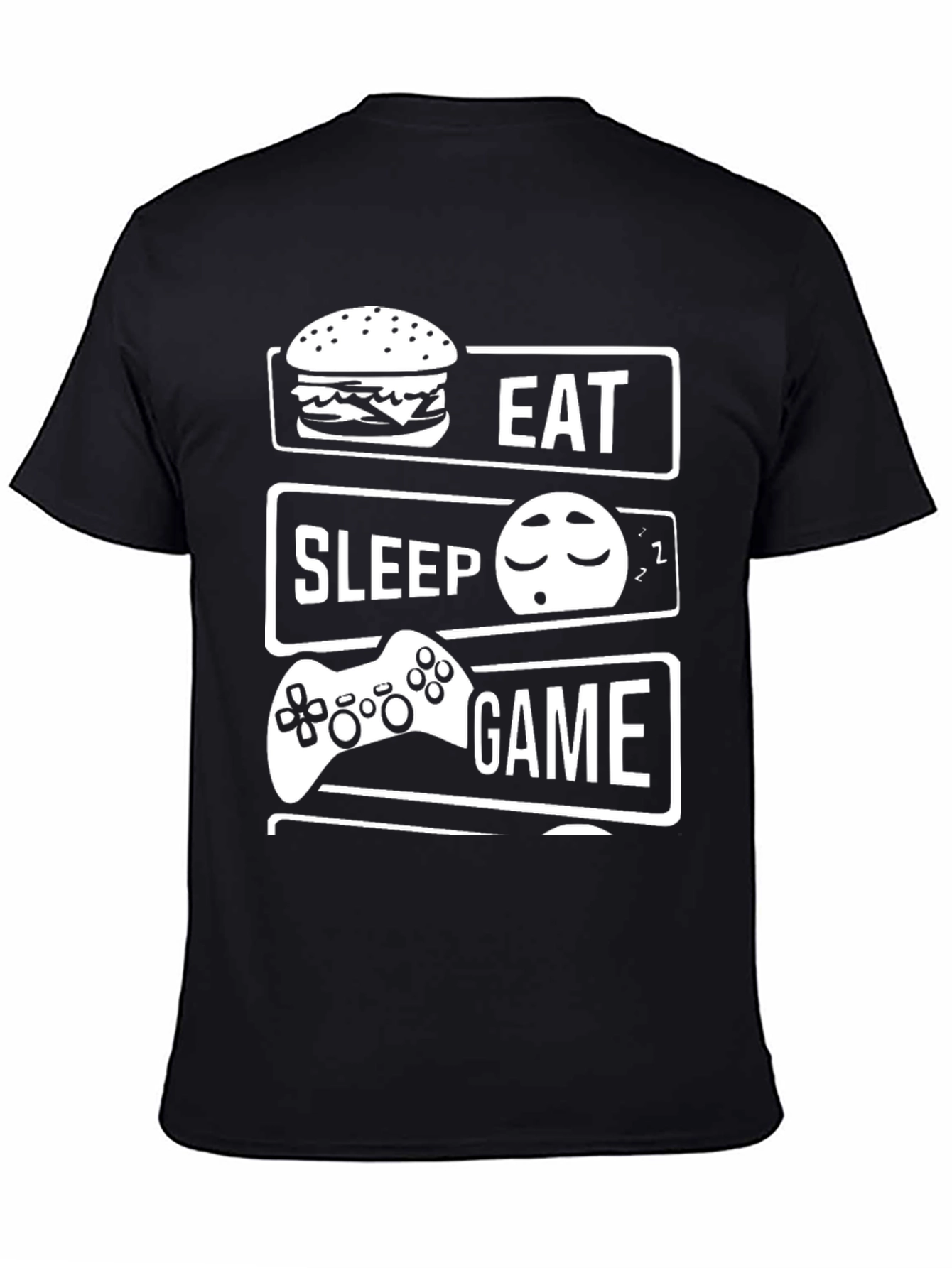 Eat Sleep Game Black T-Shirt