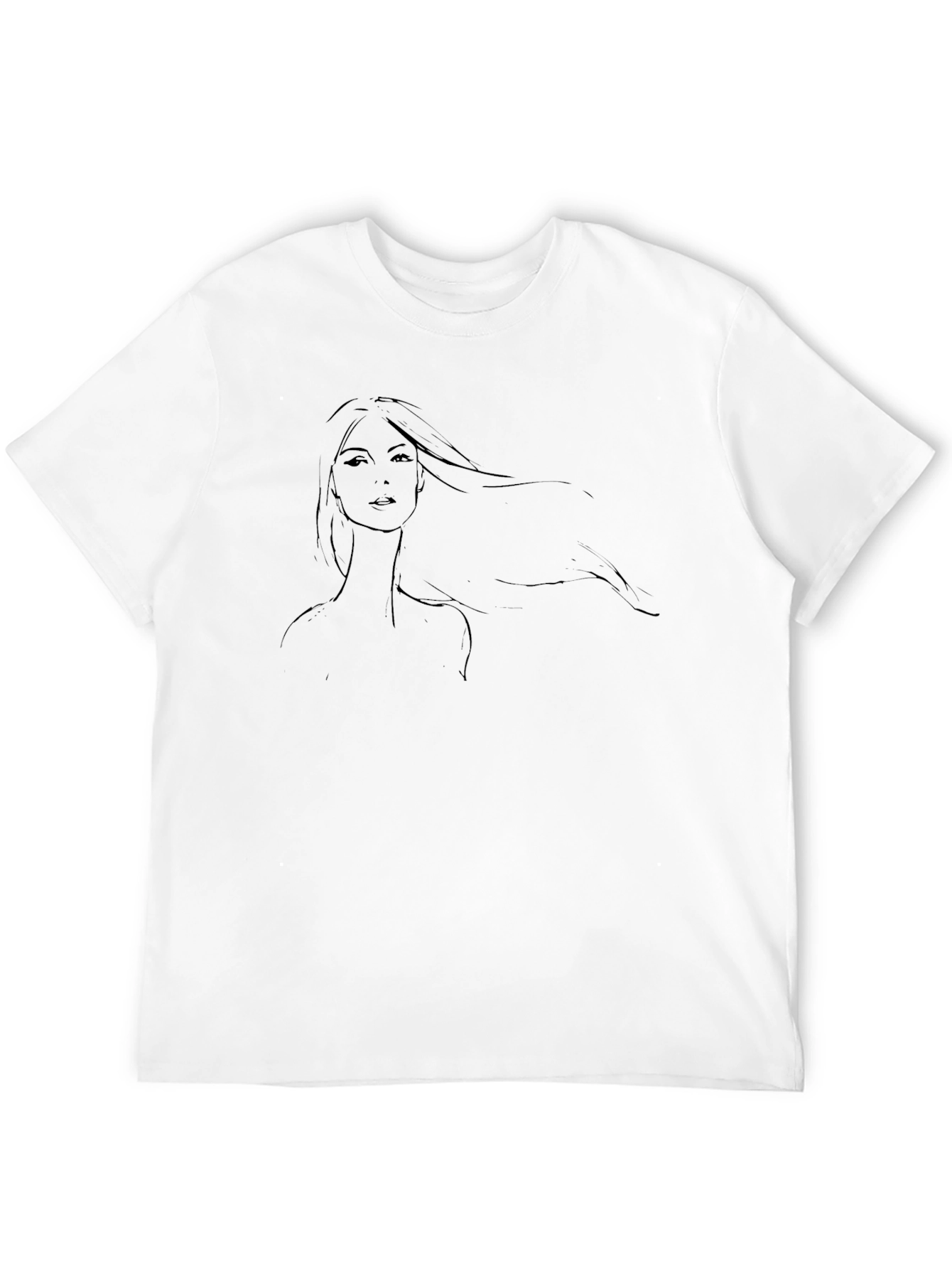 Minimalist Woman Graphic Tee - Black
