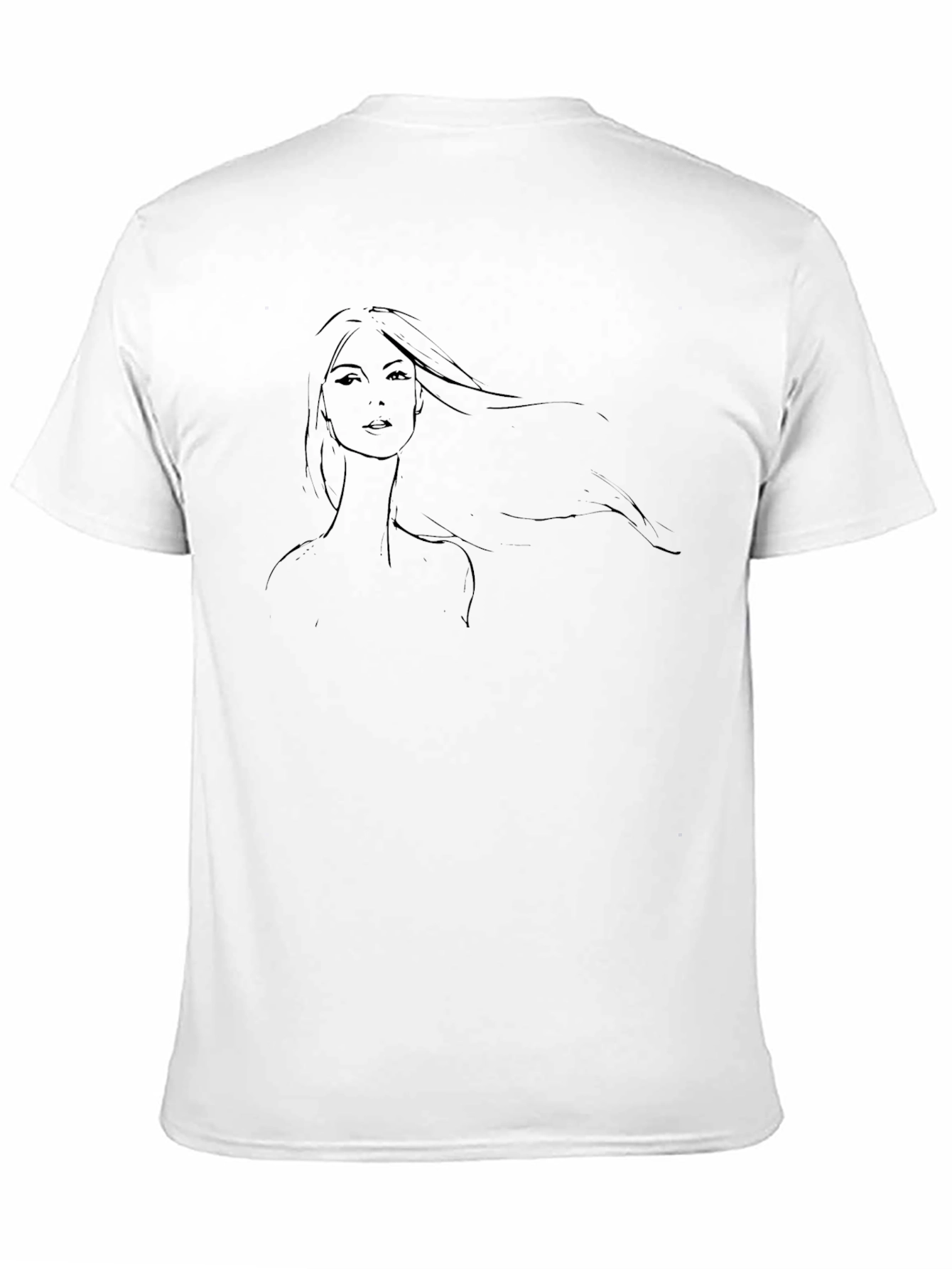 Minimalist Woman Graphic Tee - Black