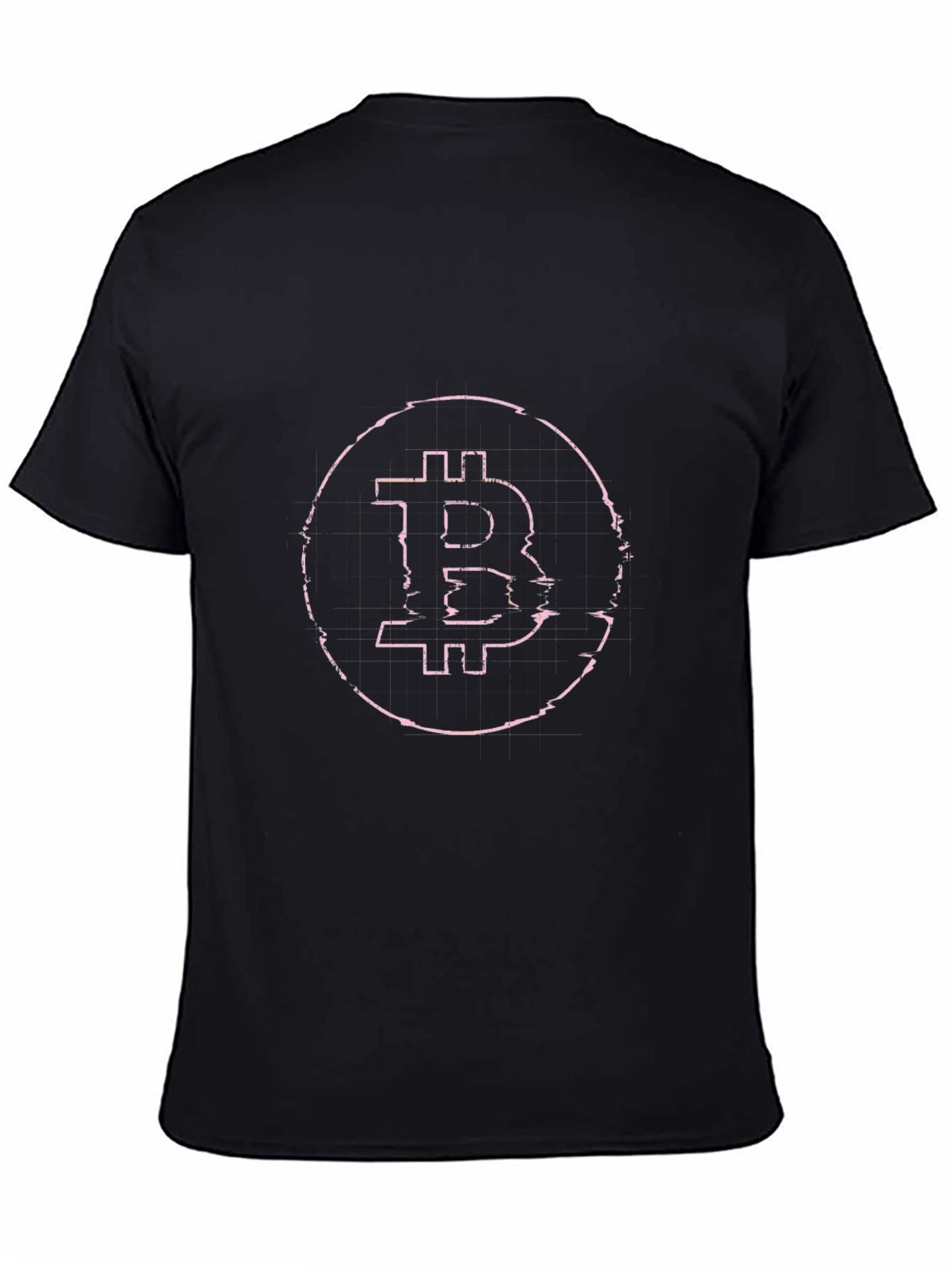 Bitcoin Distressed Logo Black T-Shirt