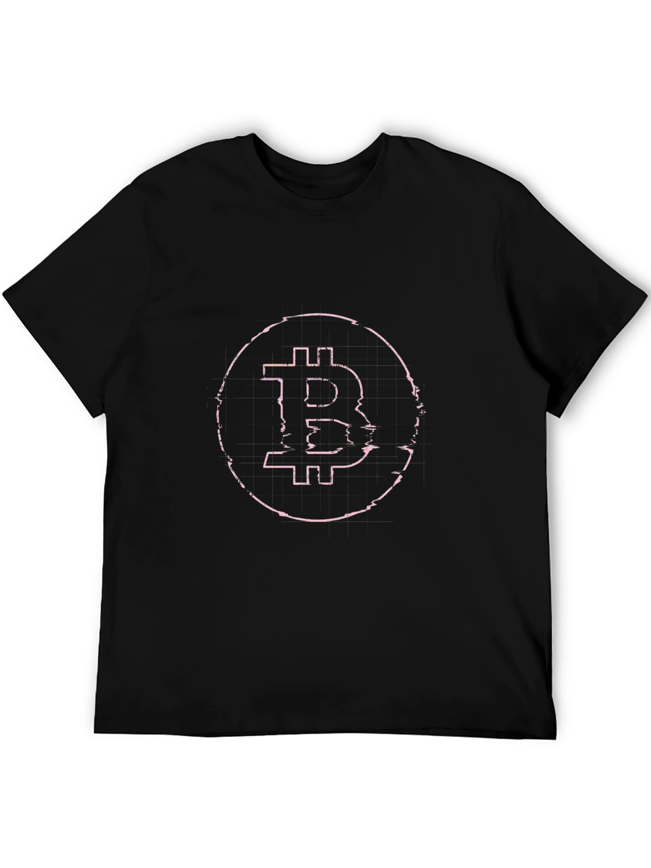 Bitcoin Distressed Logo Black T-Shirt