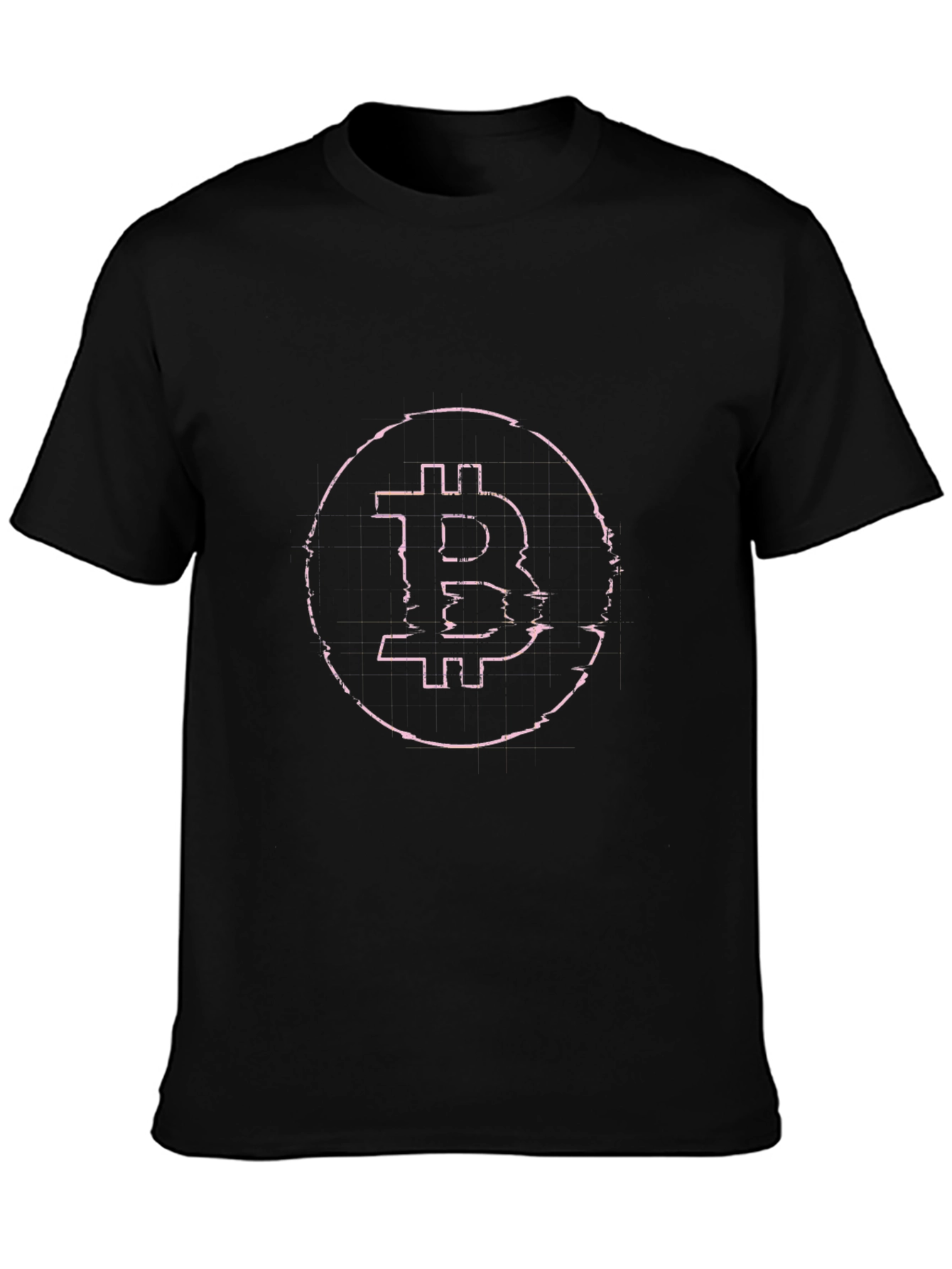 Bitcoin Distressed Logo Black T-Shirt