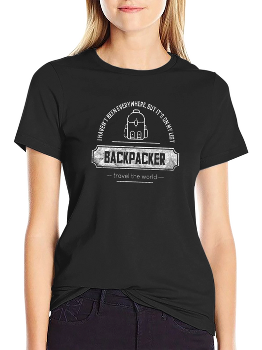 Backpacker Travel T-Shirt - Adventure Awaits!
