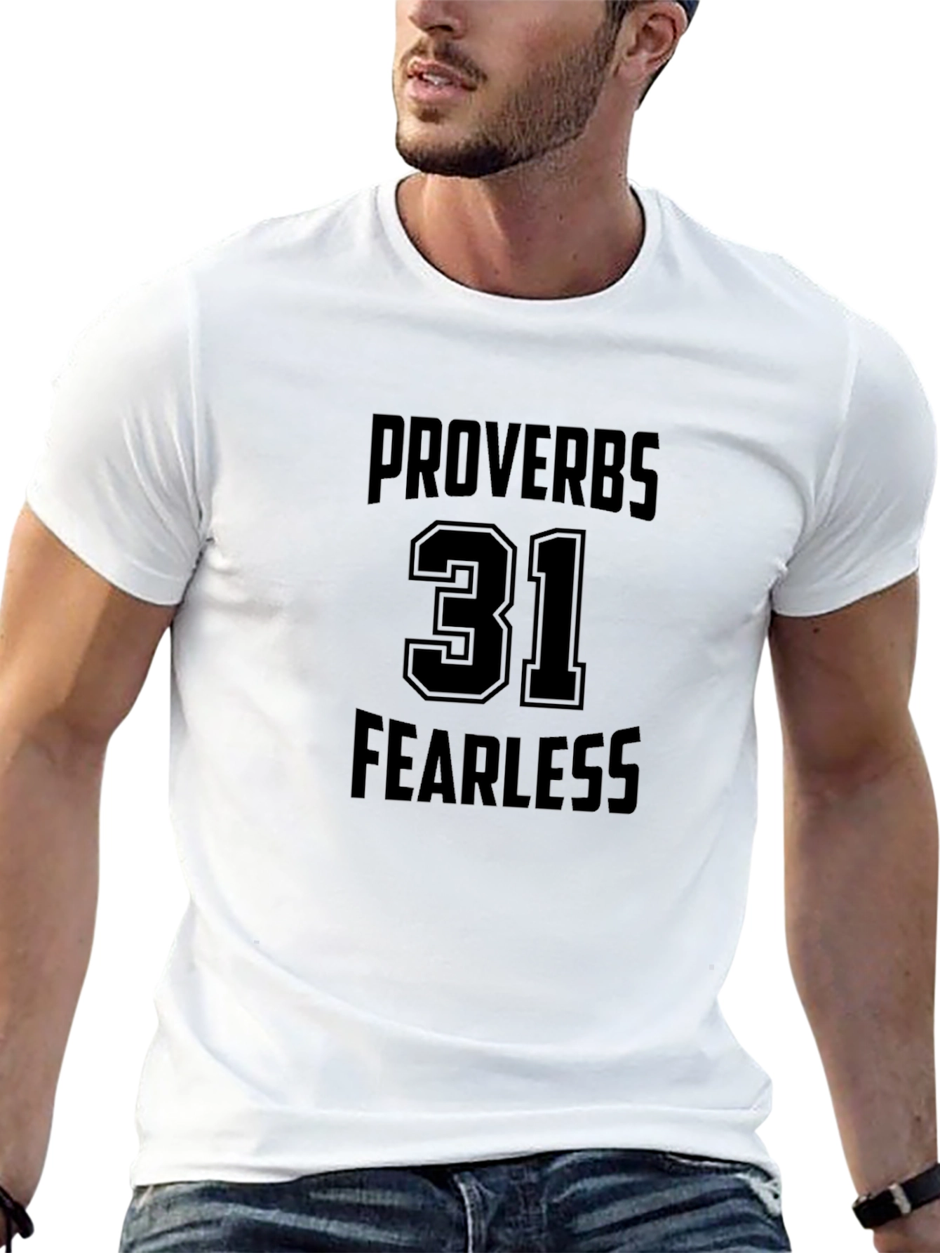 Proverbs 31 Fearless Black T-Shirt