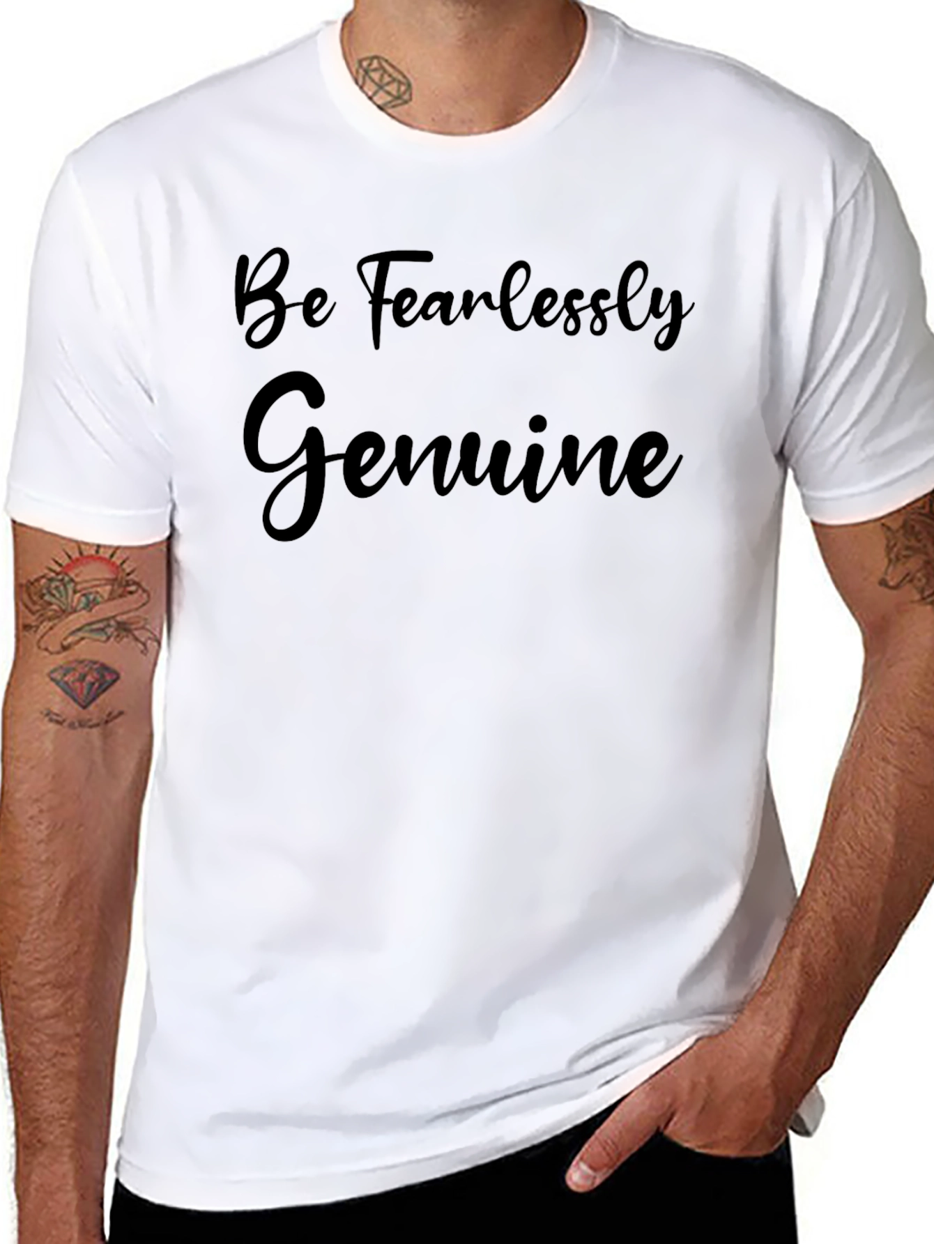 Be Fearlessly Genuine Black T-Shirt