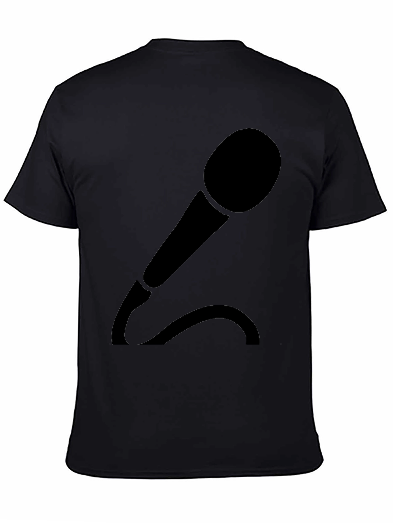 Microphone Graphic T-Shirt - Black
