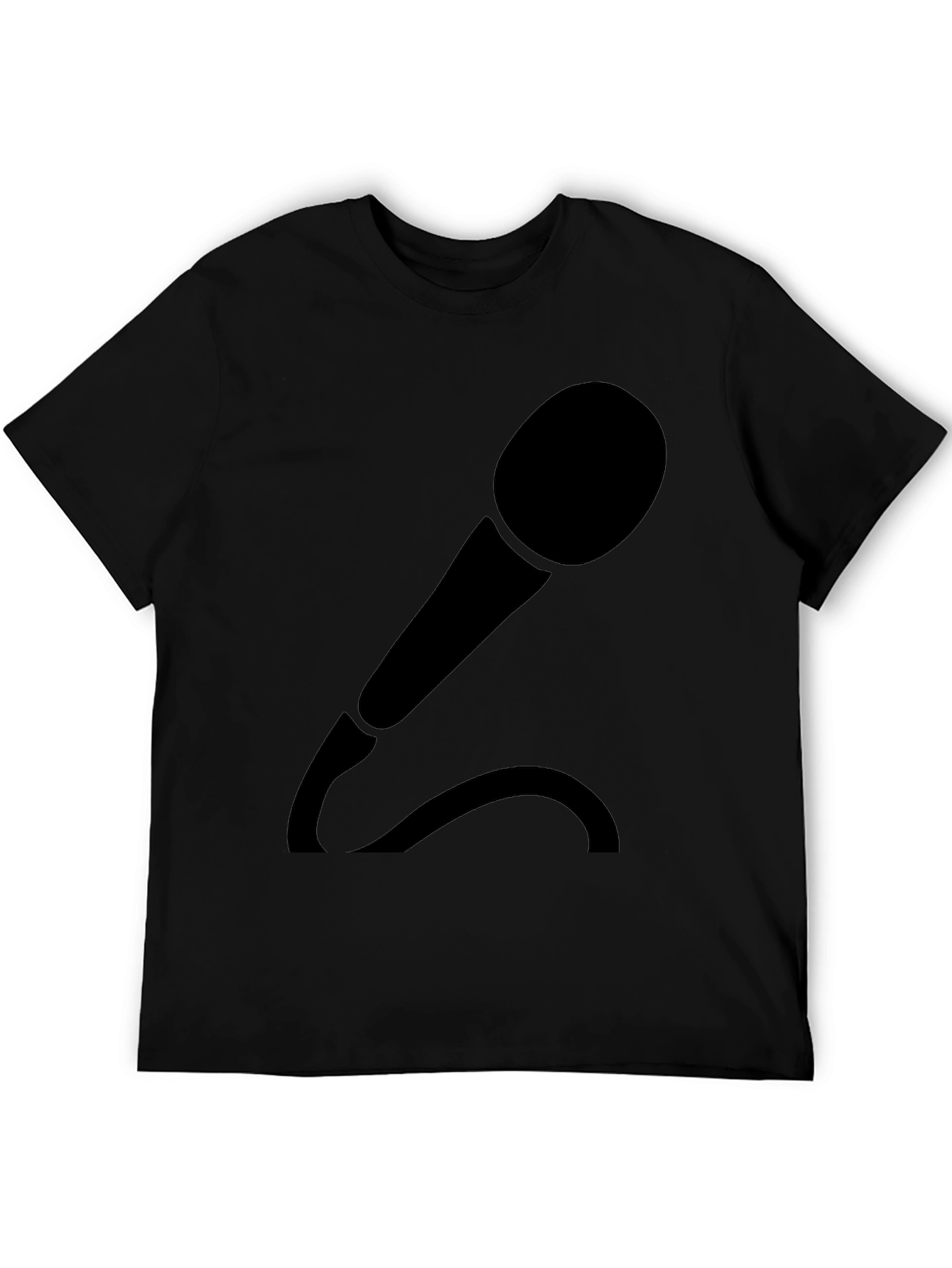 Microphone Graphic T-Shirt - Black