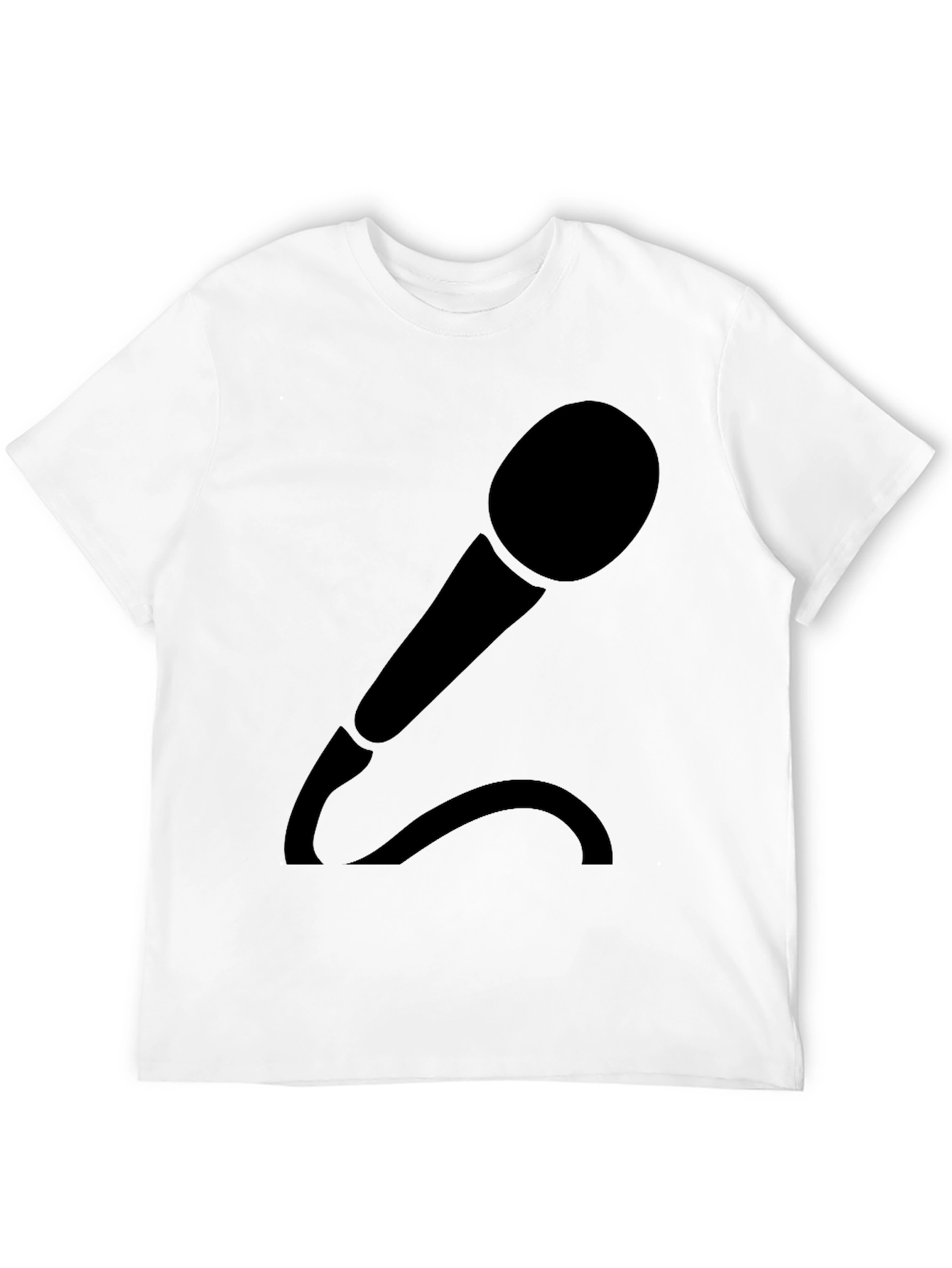 Microphone Graphic T-Shirt - Black