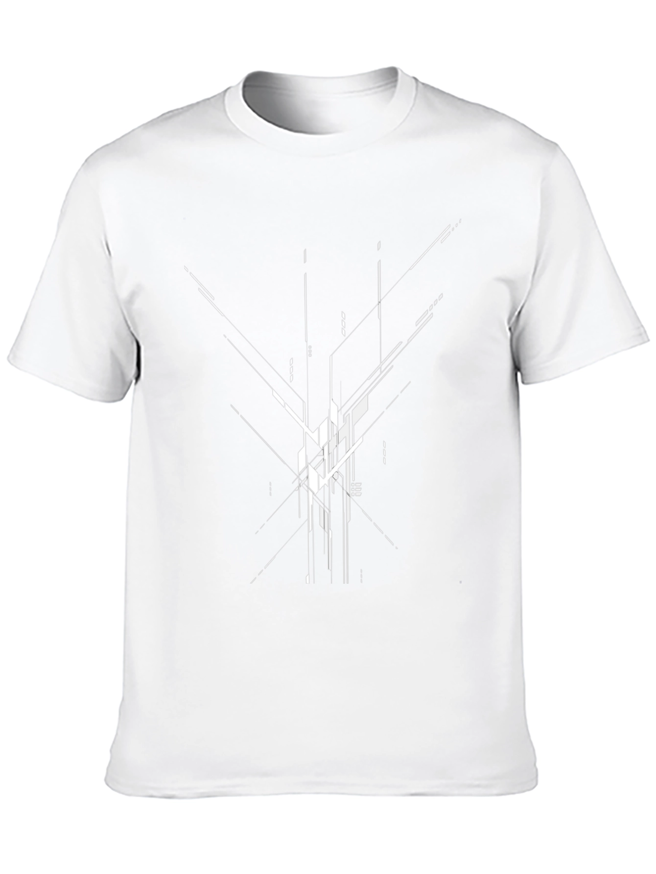 Abstract Geometric Black T-Shirt