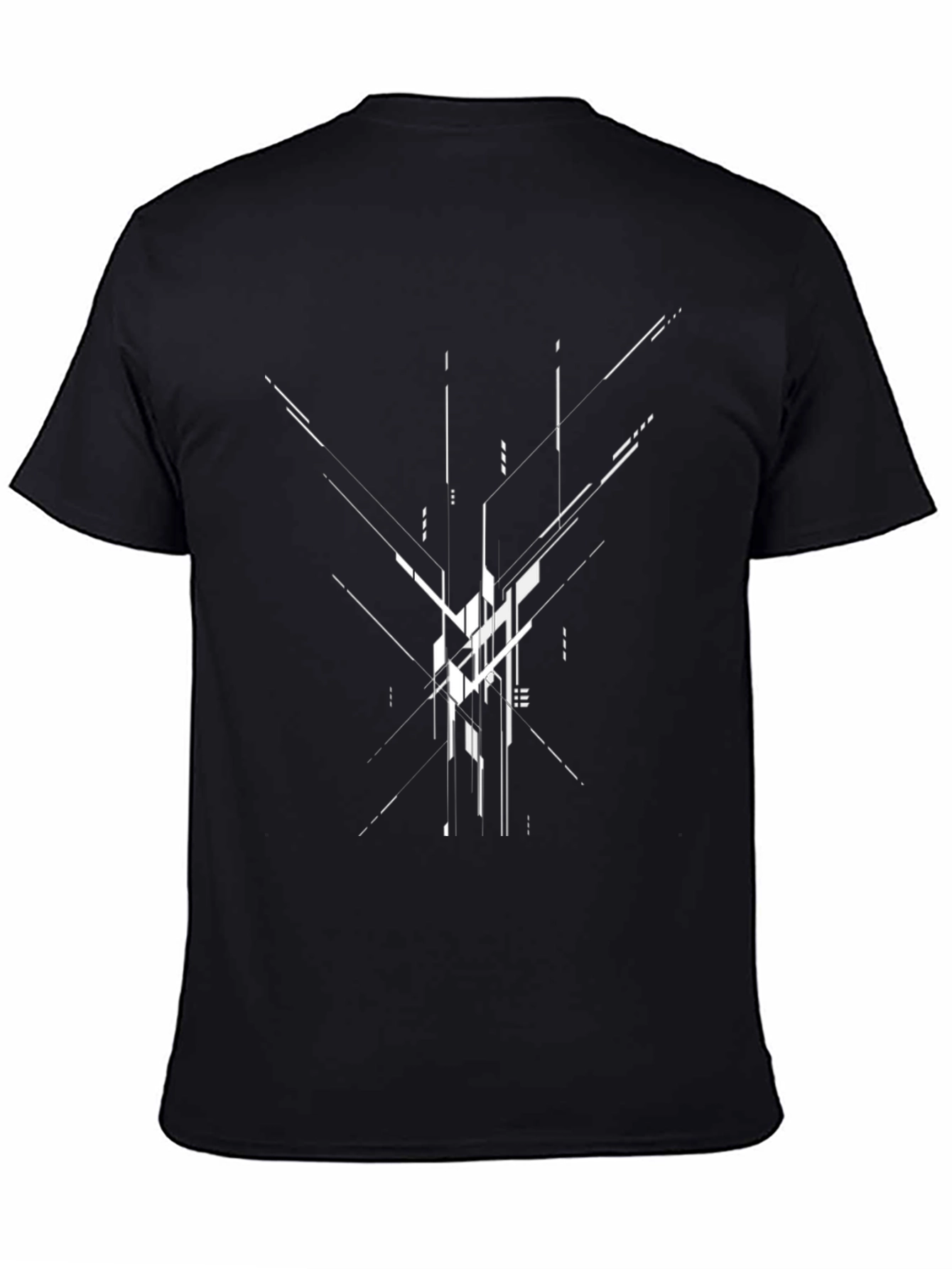 Abstract Geometric Black T-Shirt