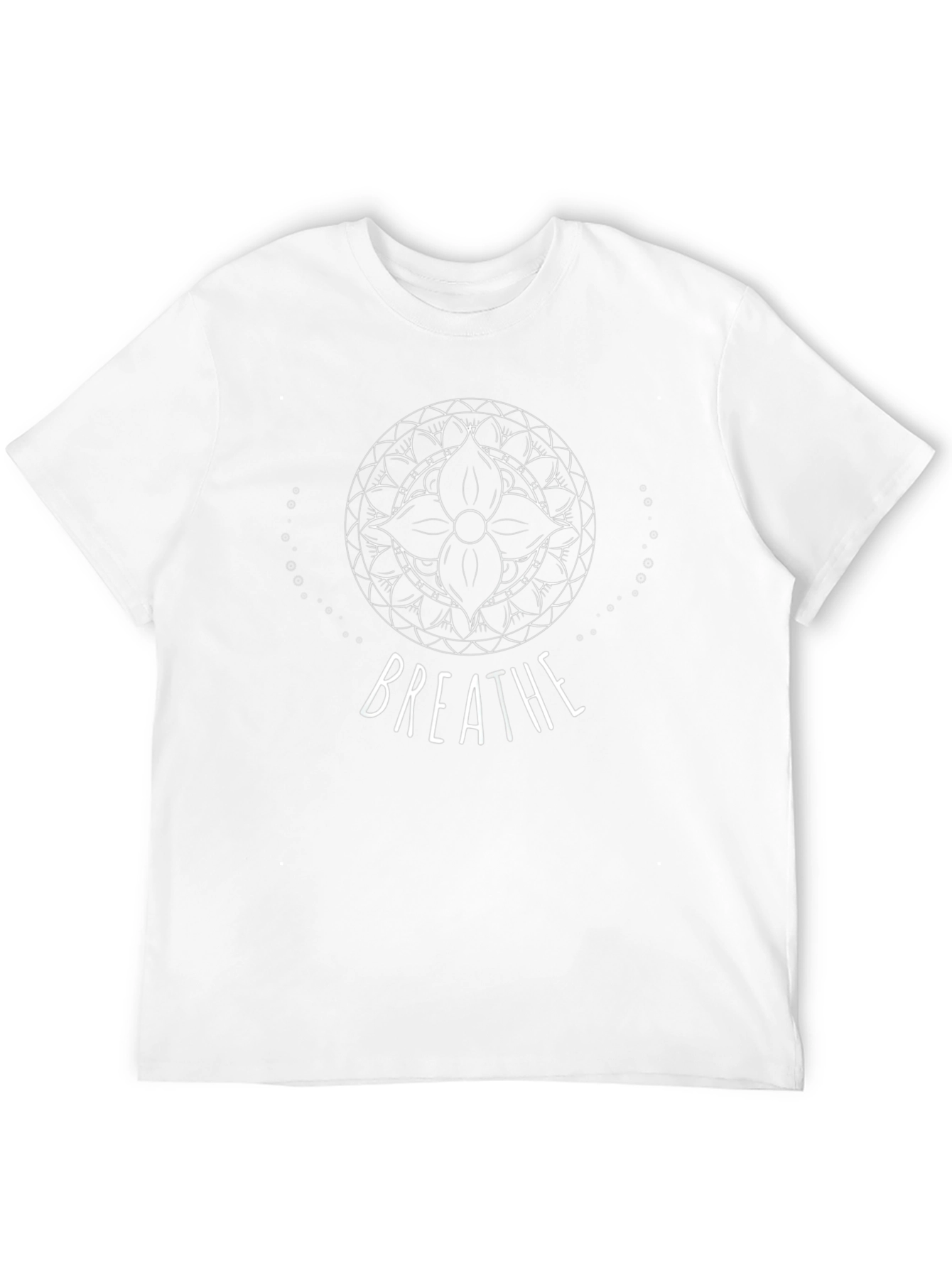 Breathe Mandala Graphic Tee - Black Cotton T-Shirt