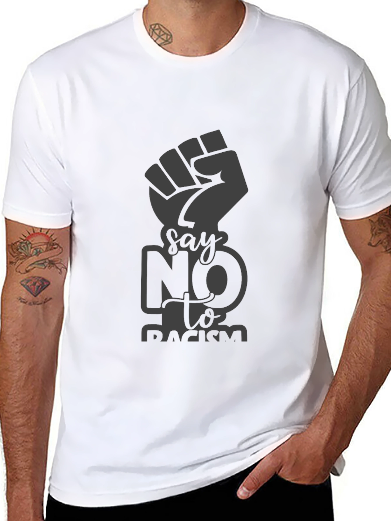 Say No to Racism T-Shirt - Black Activism Tee