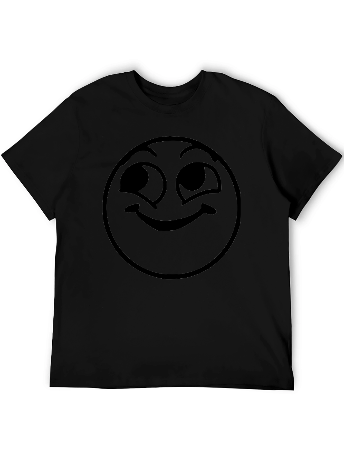 Smirking Emoji Black T-Shirt - Express Yourself!