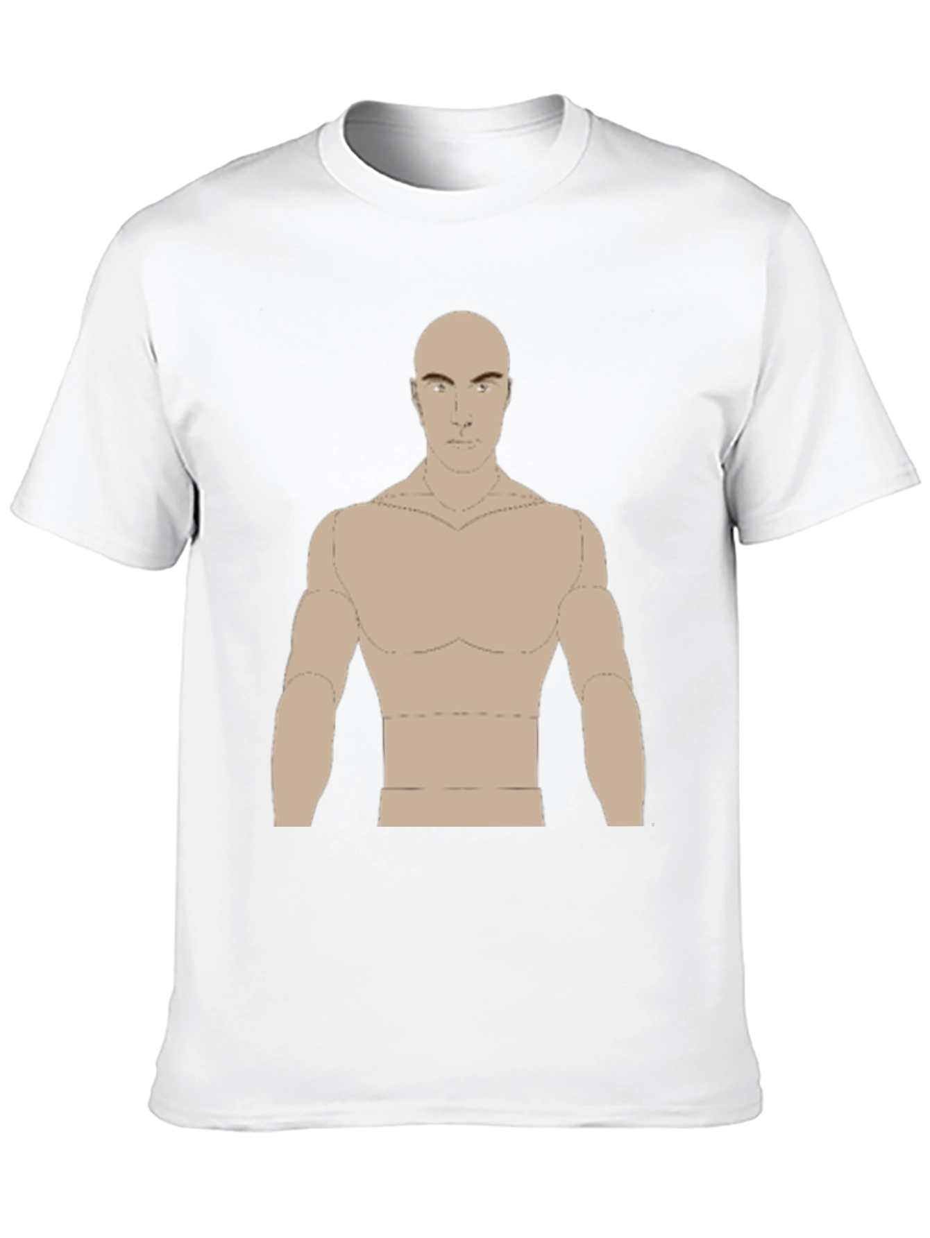 Bald Man Anatomy Print T-Shirt - Black