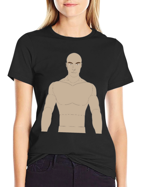 Bald Man Anatomy Print T-Shirt - Black