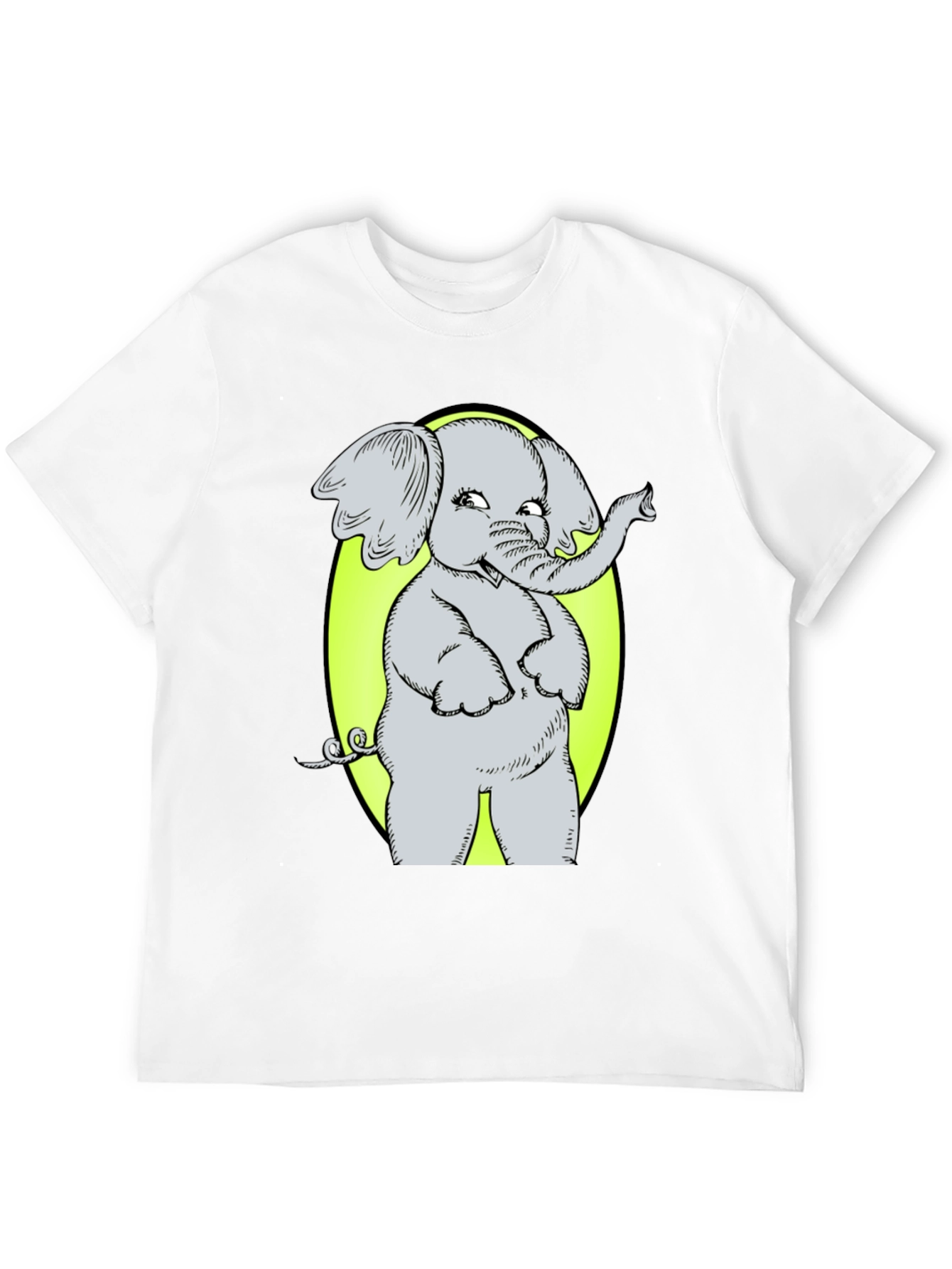 Elephant Graphic Tee - Cute Cartoon Design