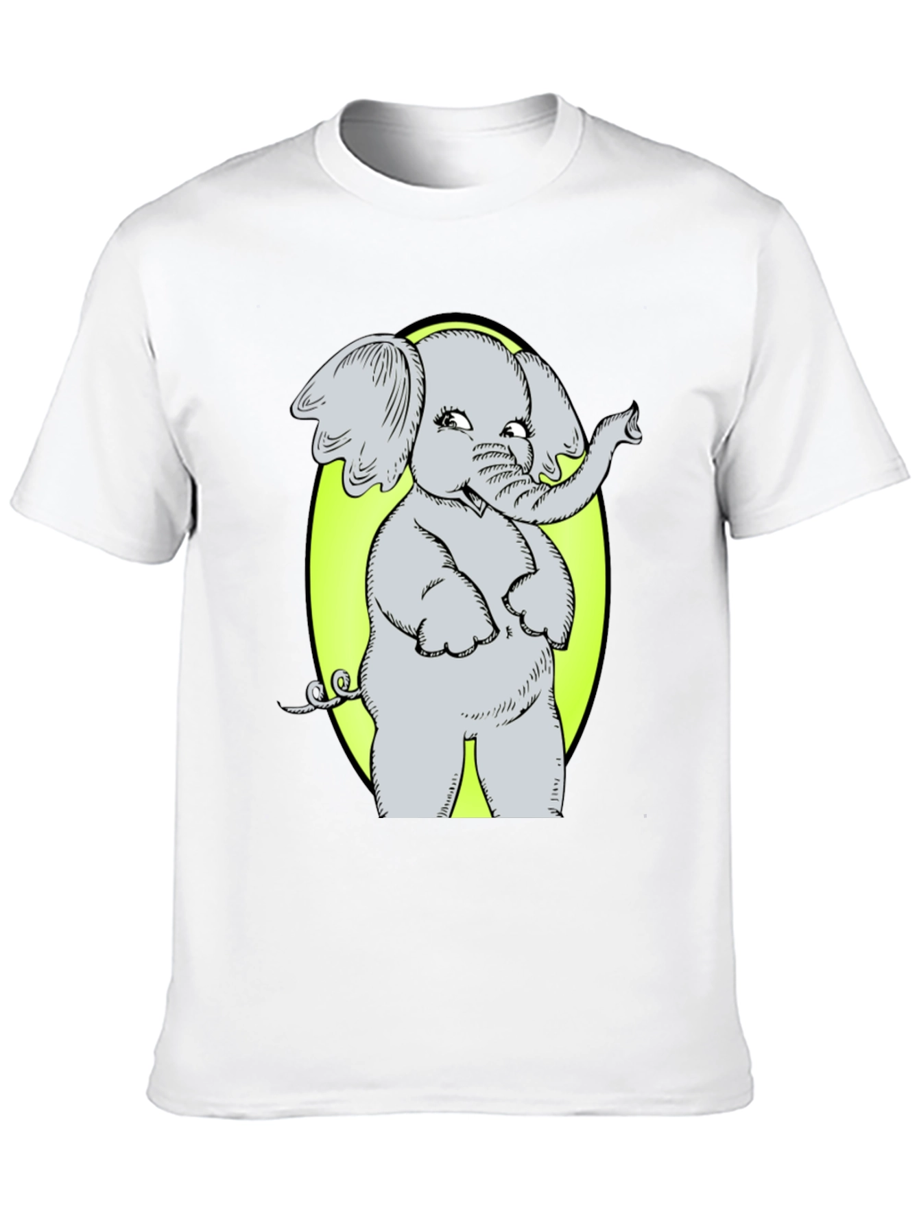 Elephant Graphic Tee - Cute Cartoon Design