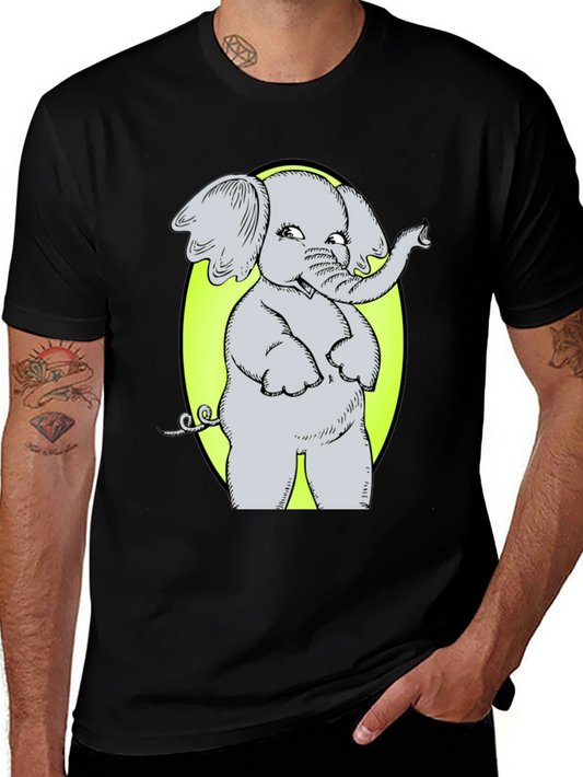 Elephant Graphic Tee - Cute Cartoon Design