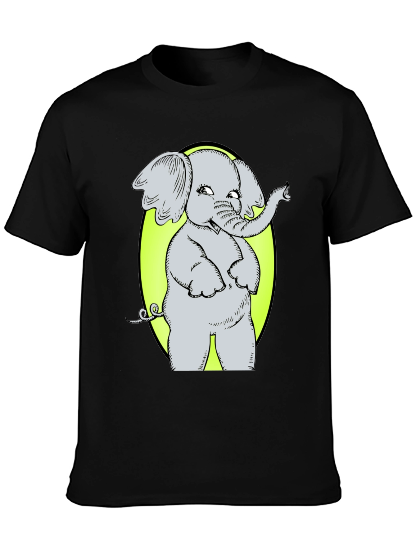 Elephant Graphic Tee - Cute Cartoon Design