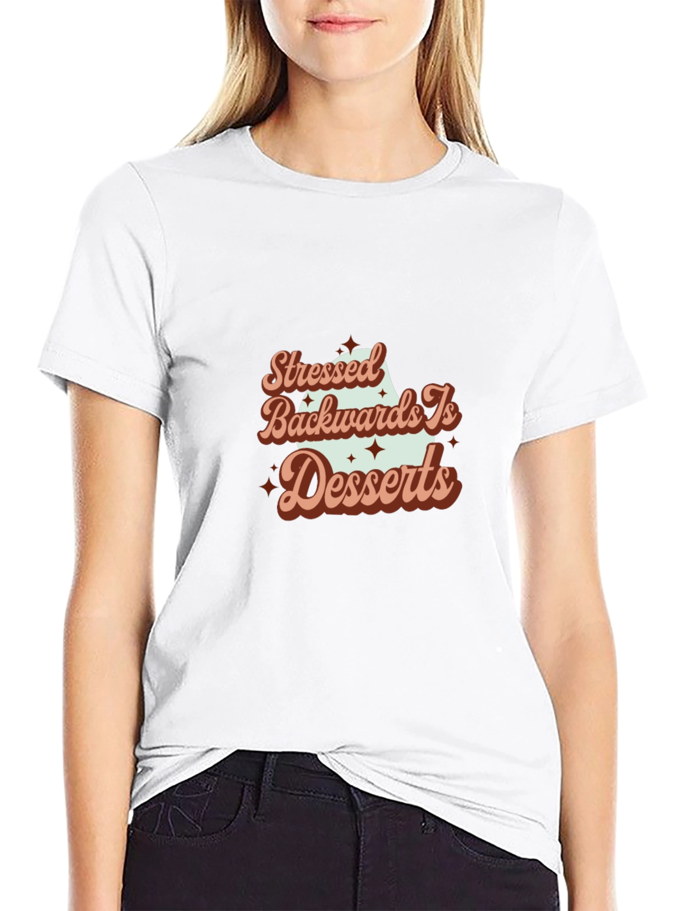 Stressed Backwards is Desserts Graphic Tee