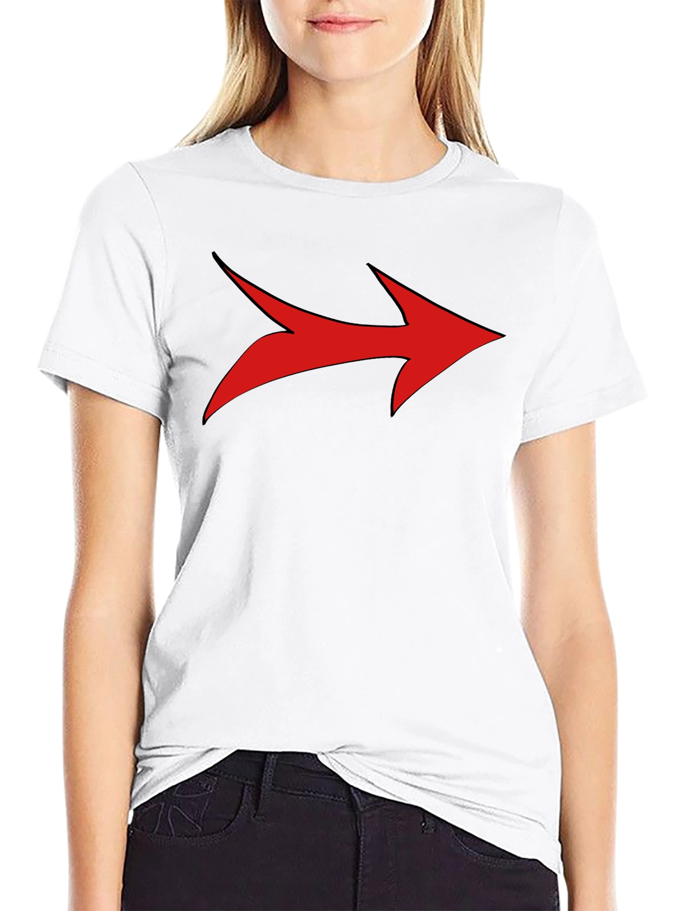 Bold Arrow Graphic Tee - Stylish Mens Black T-Shirt