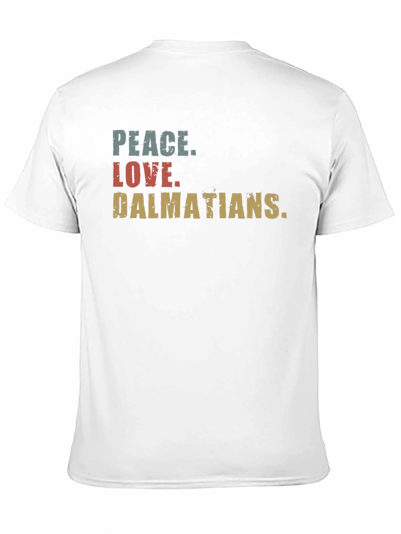 Peace Love Dalmatians Black T-Shirt