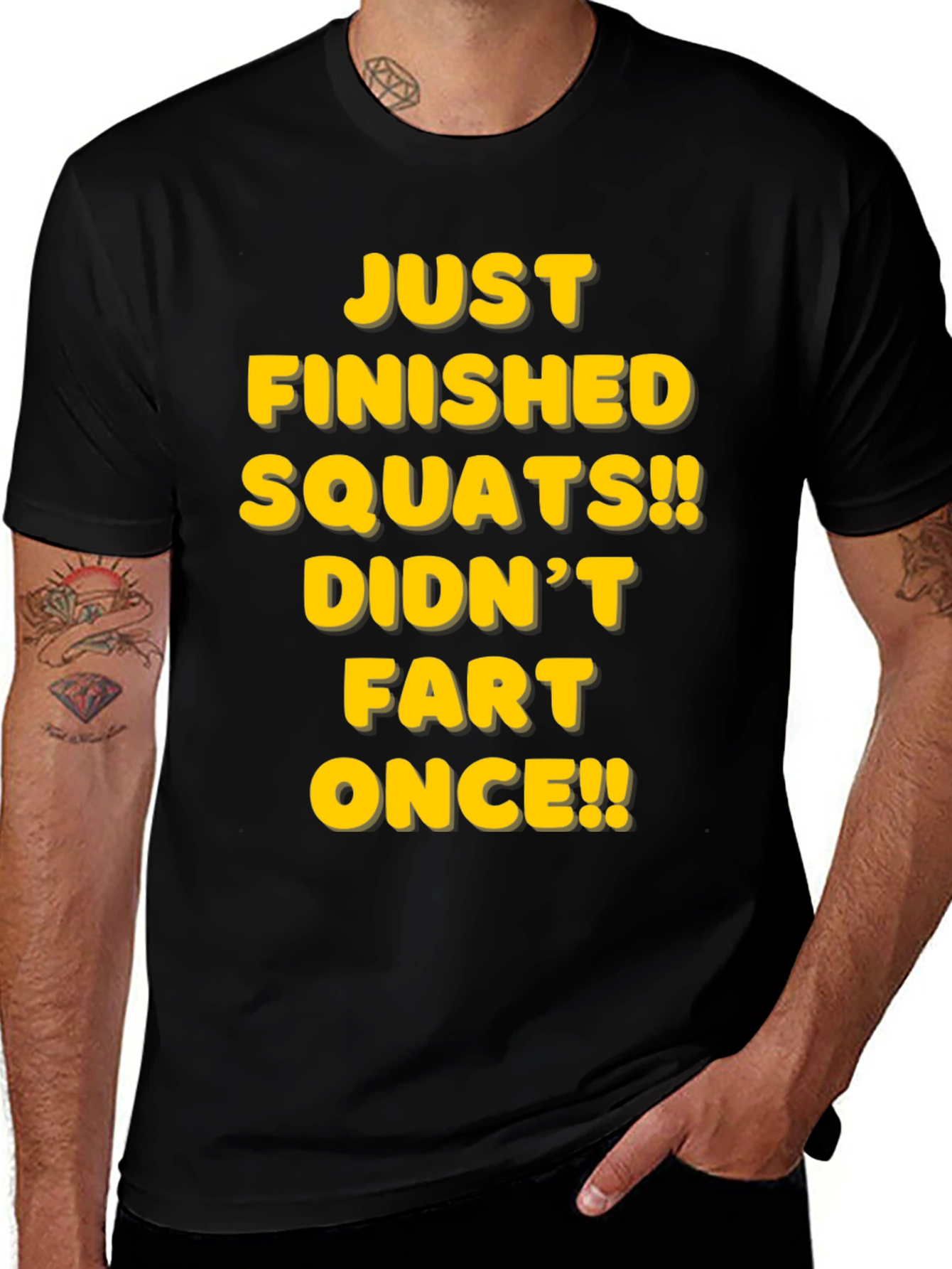 Funny Squats T-Shirt - Didnt Fart Once!