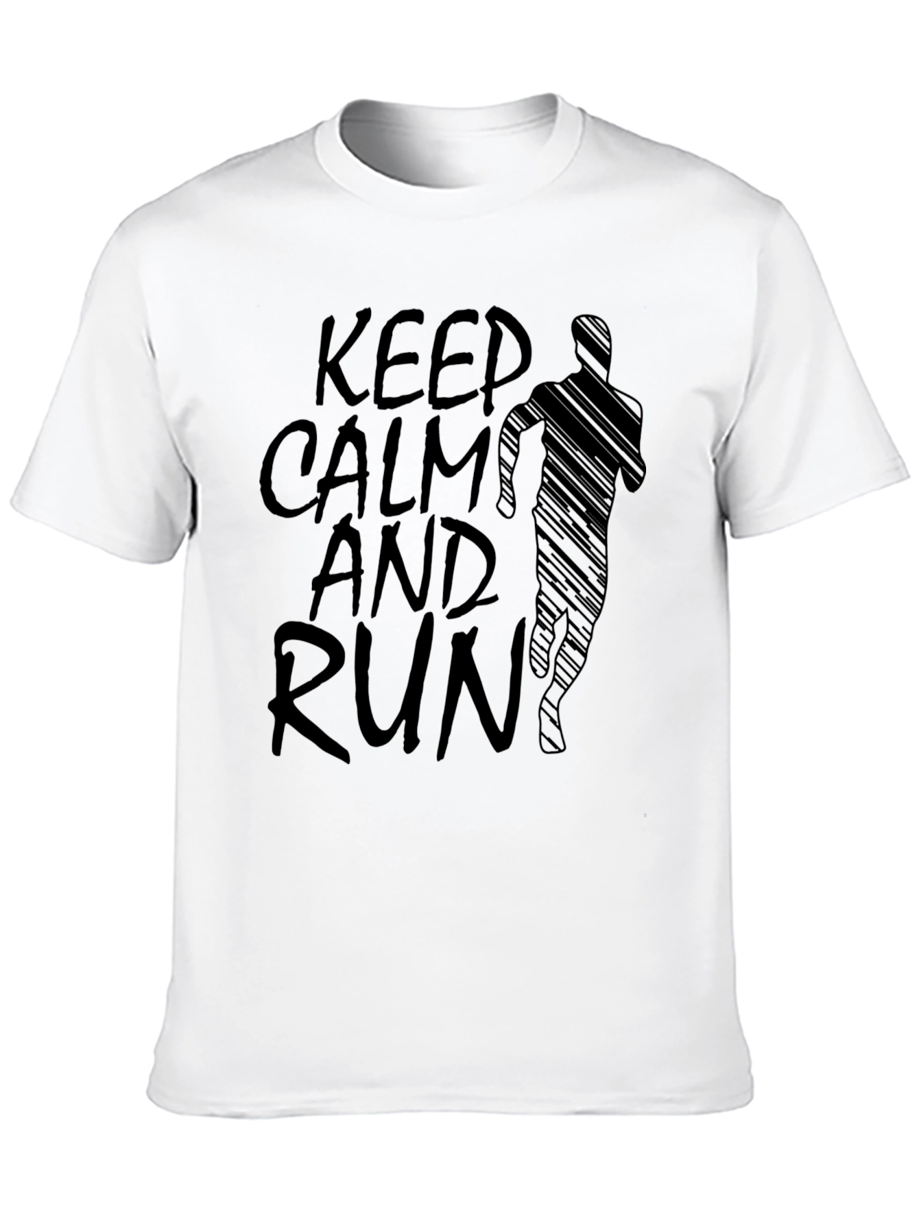 Keep Calm and Run T-Shirt - Black