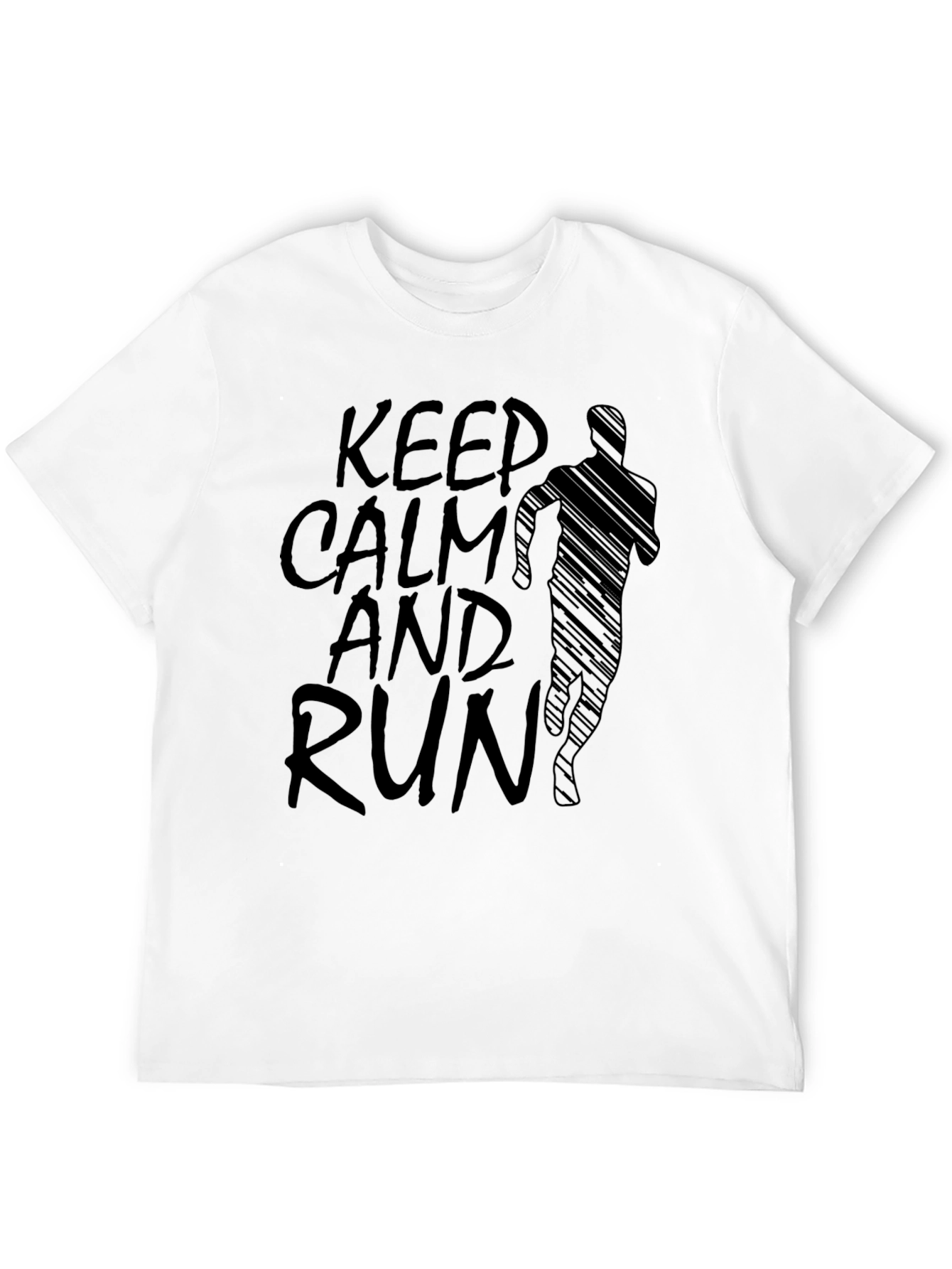 Keep Calm and Run T-Shirt - Black