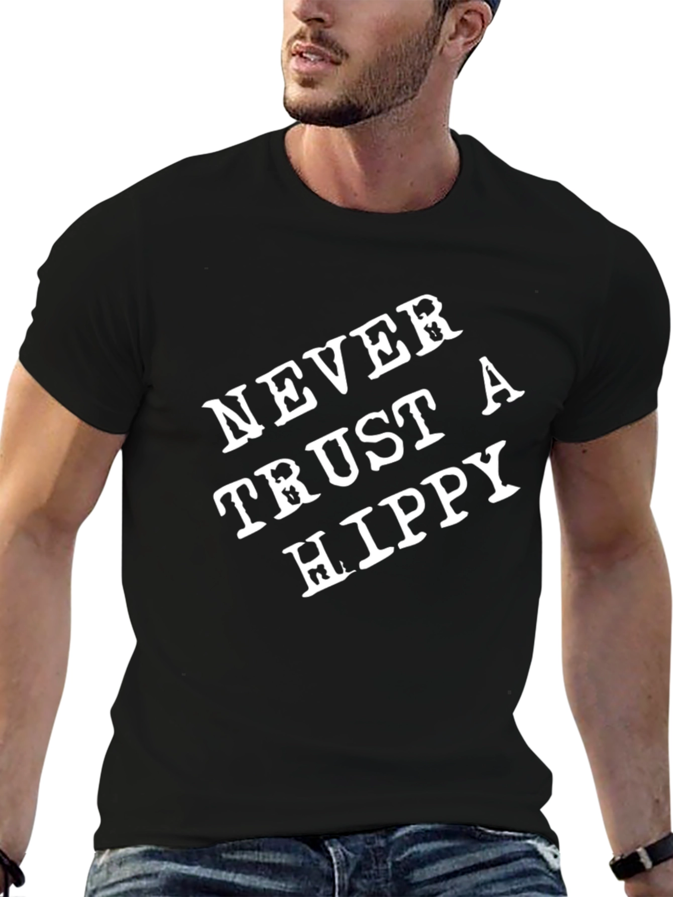 Never Trust A Hippy Graphic T-Shirt
