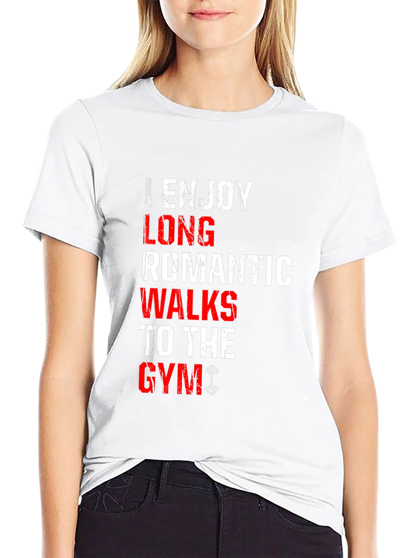 Funny Gym T-Shirt: Long Romantic Walks