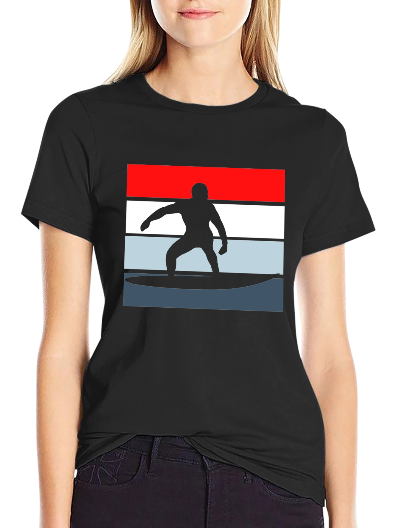 Retro Surfer Silhouette Tee