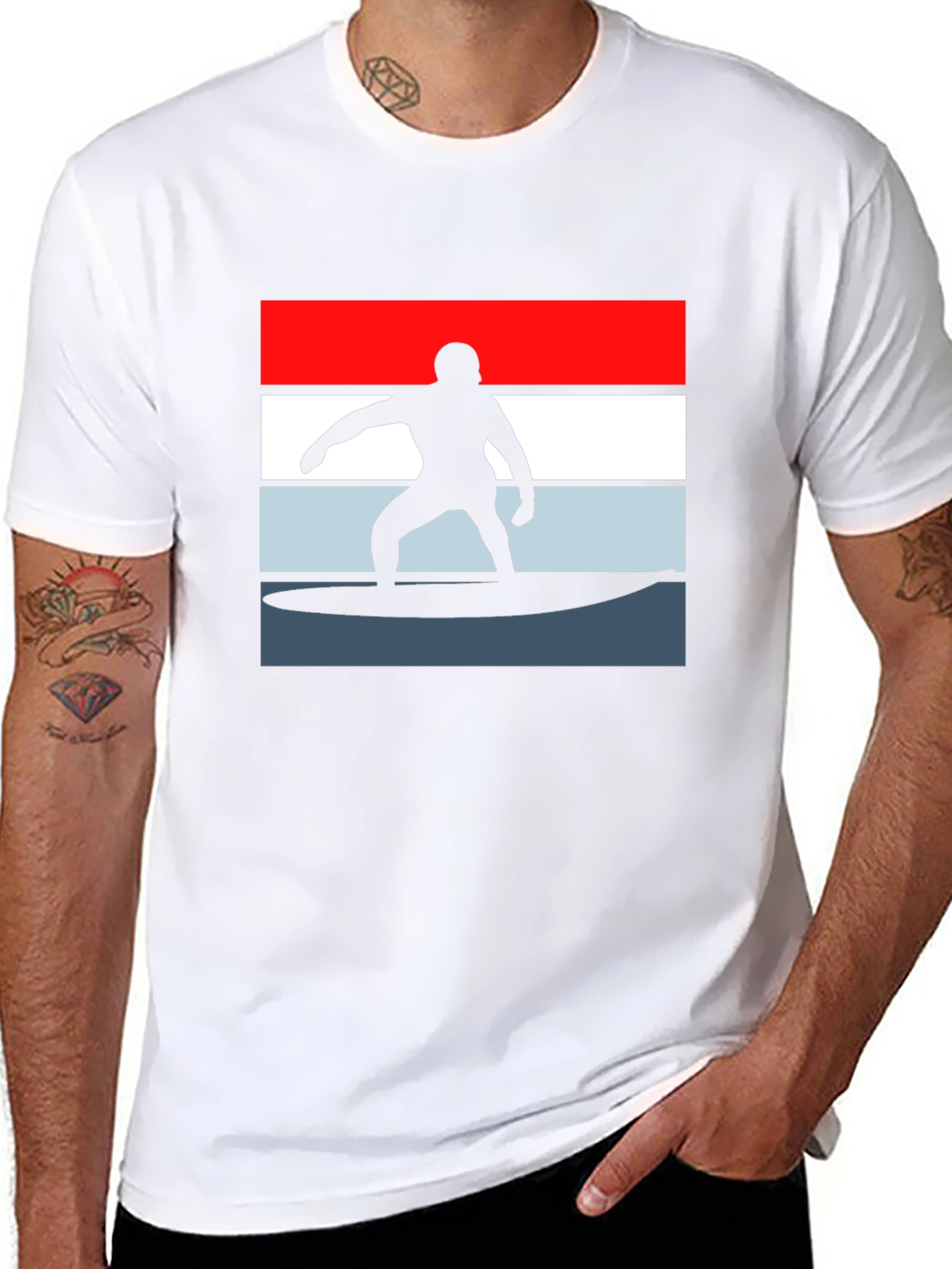Retro Surfer Silhouette Tee
