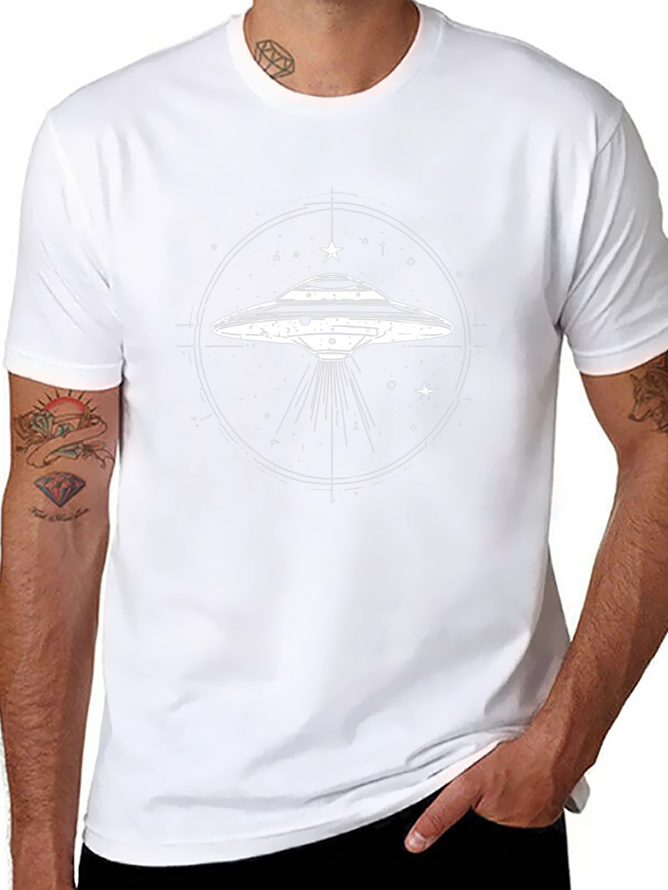 UFO Graphic Tee - Black Cotton Blend