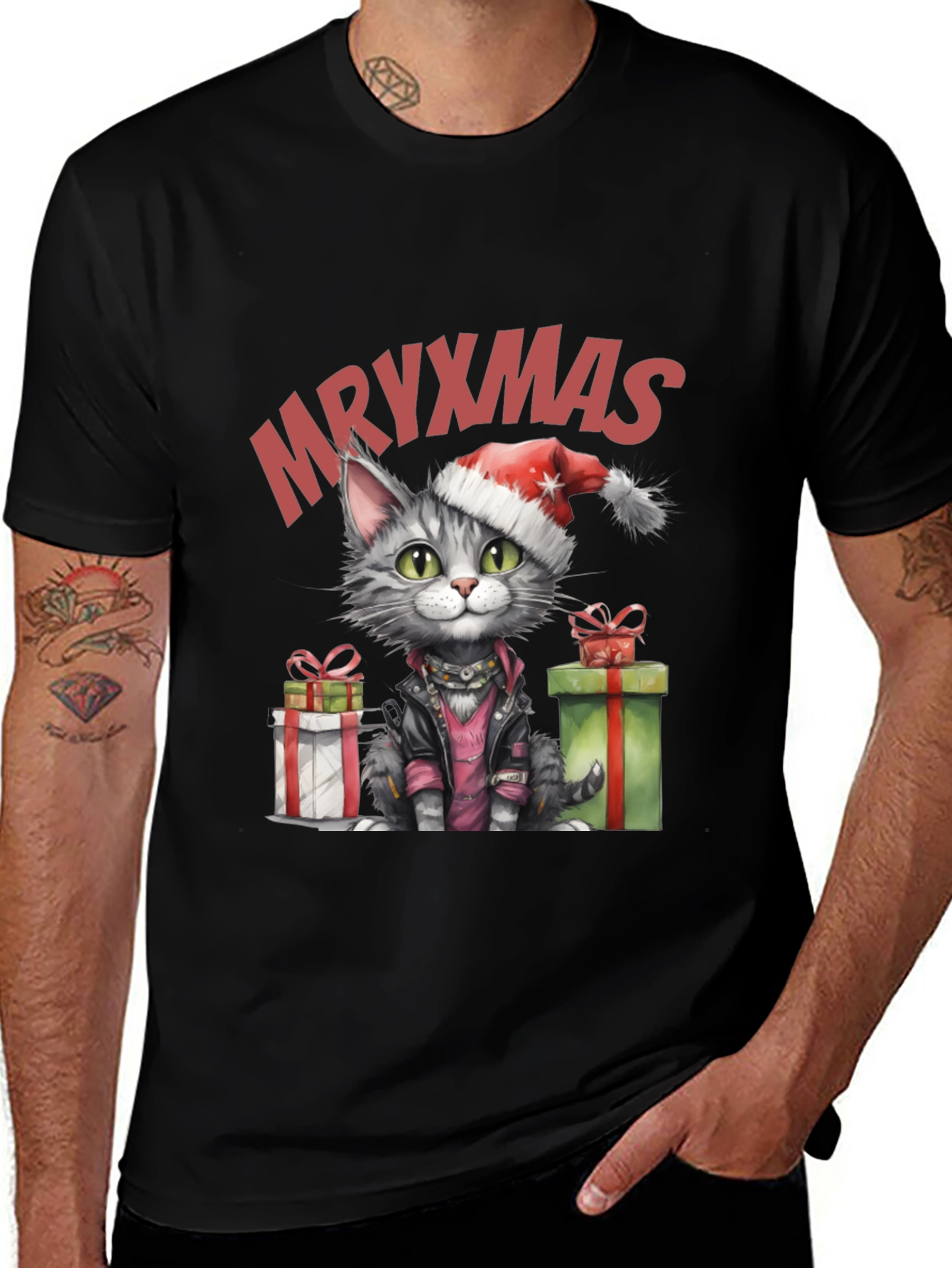 MRYXMAS Cat T-Shirt - Christmas Kitten