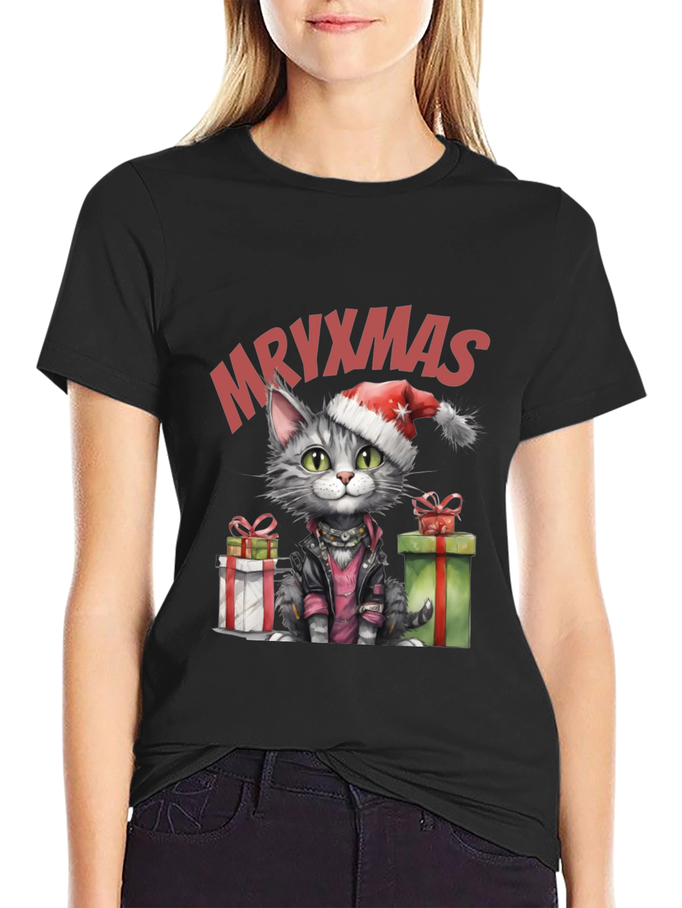 MRYXMAS Cat T-Shirt - Christmas Kitten