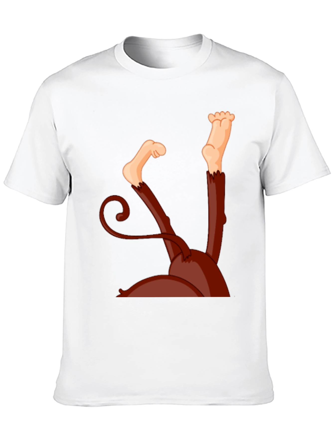 Monkey Upside Down Graphic Tee - Black