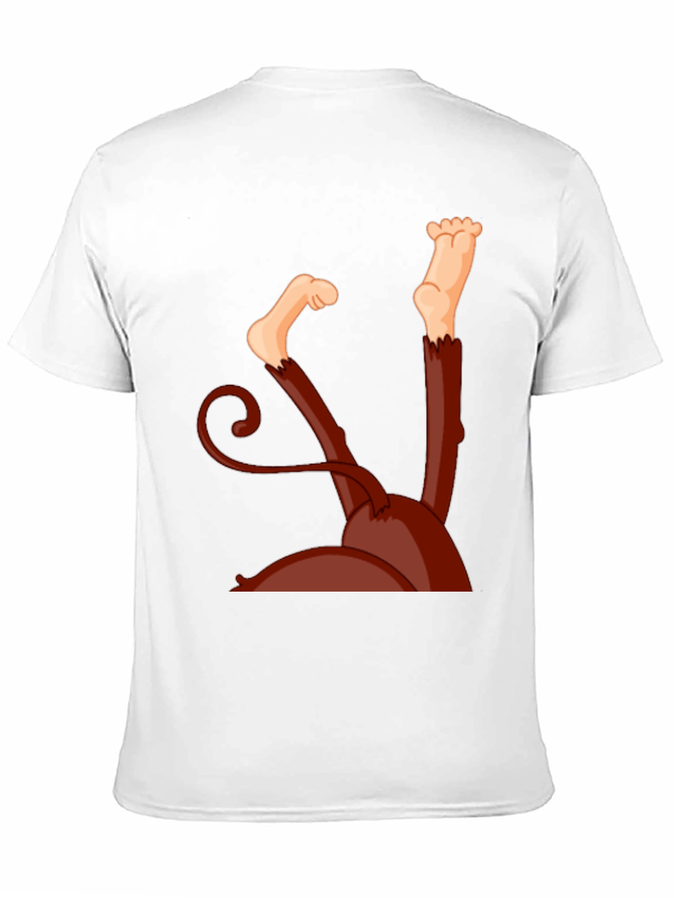 Monkey Upside Down Graphic Tee - Black