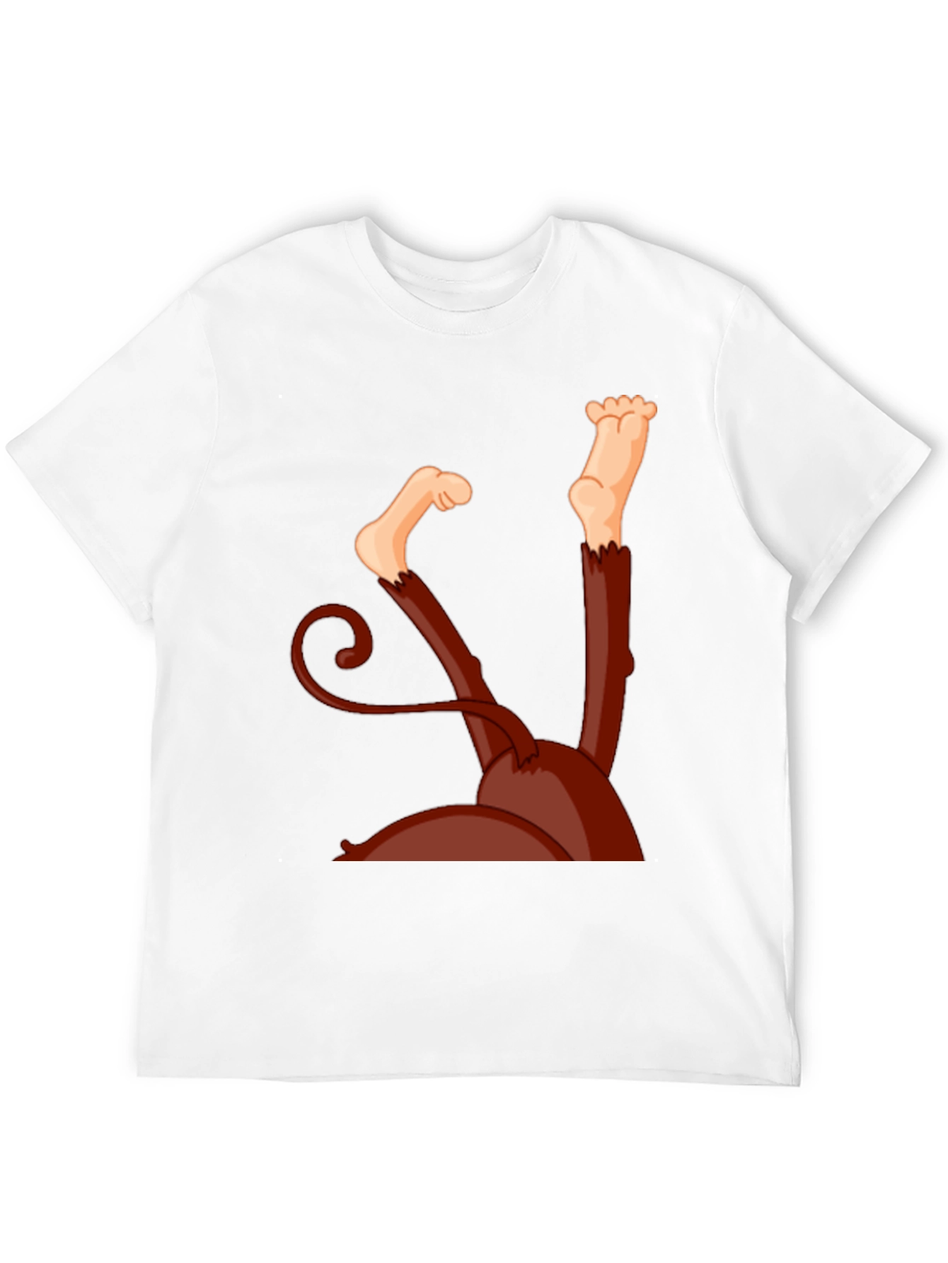 Monkey Upside Down Graphic Tee - Black