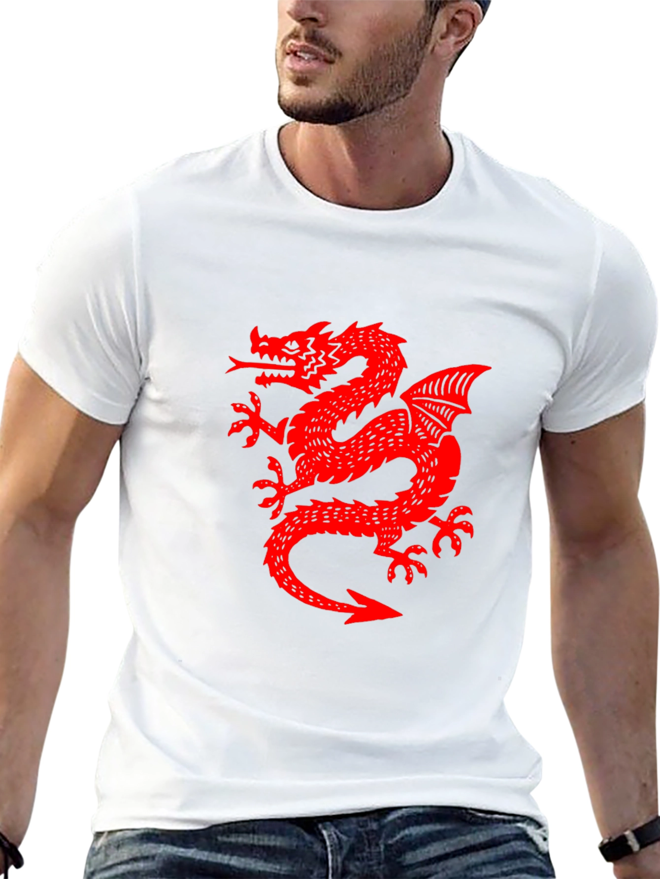 Red Dragon Graphic Black T-Shirt